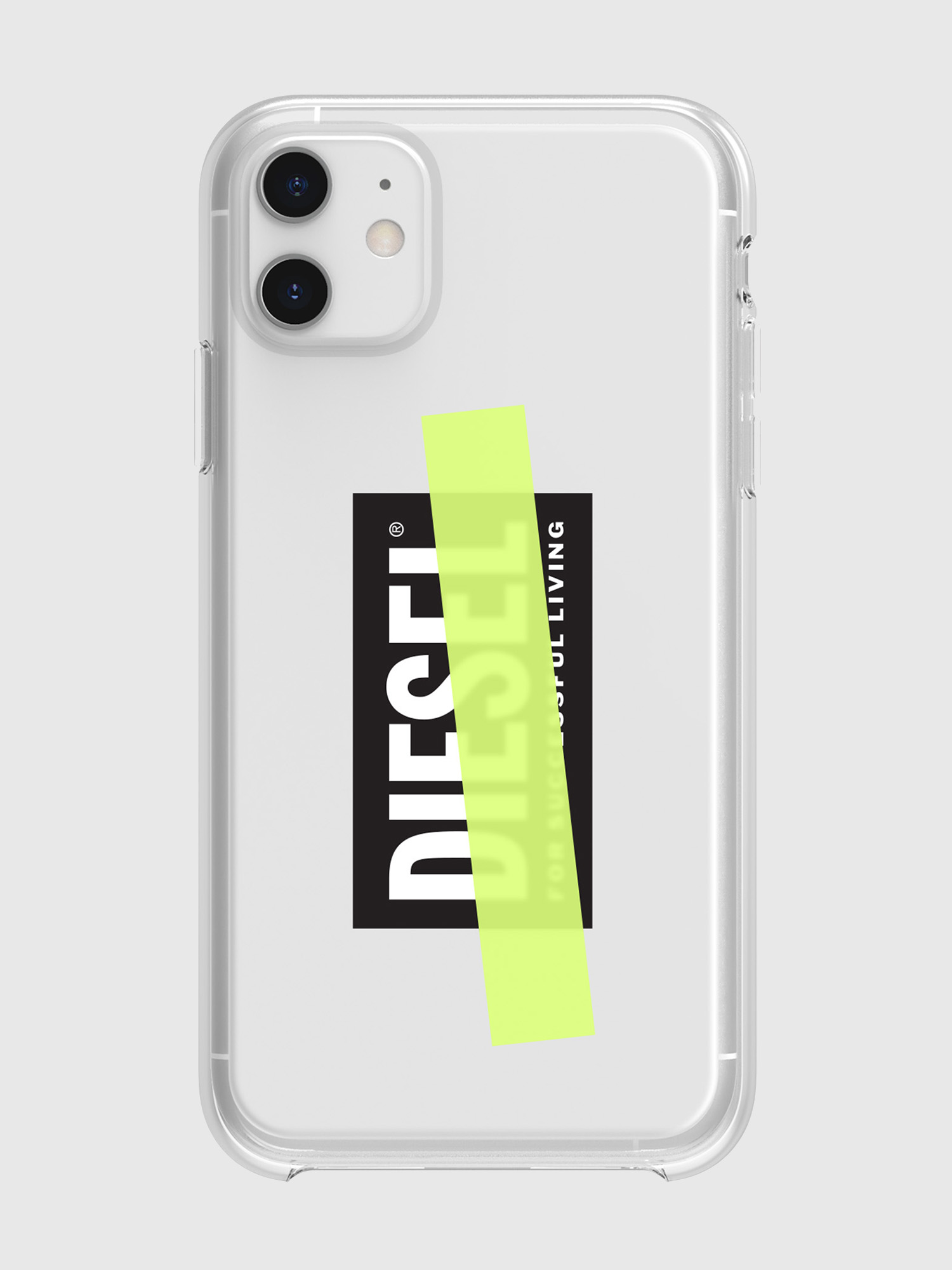 Diesel - DIPH-032-CLYET, Unisex's Printed co-mold case for iPhone 11 in White/Yellow - 3