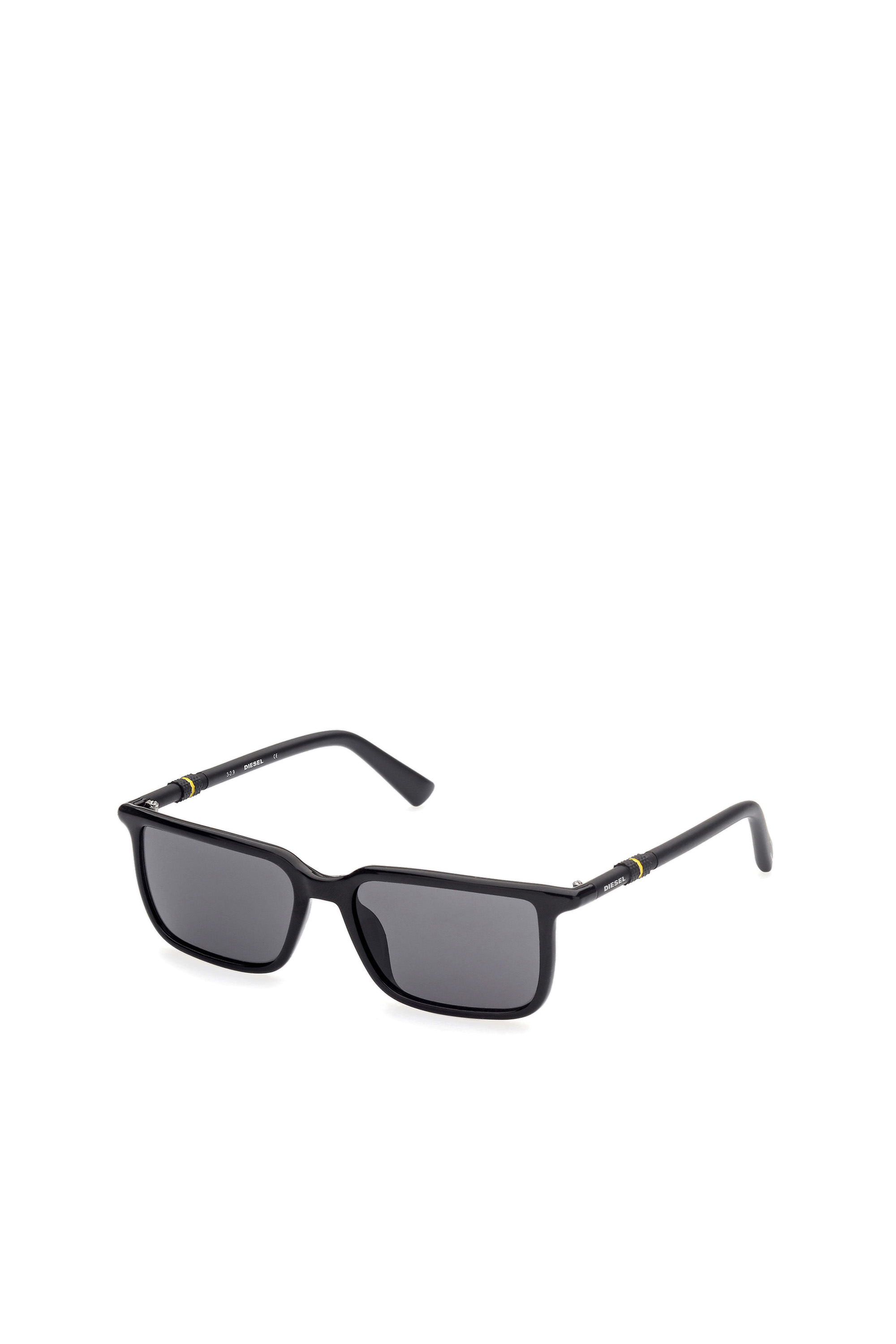 Diesel - DL0331, Man's Navigator sunglasses in injected acetate in Black - 2