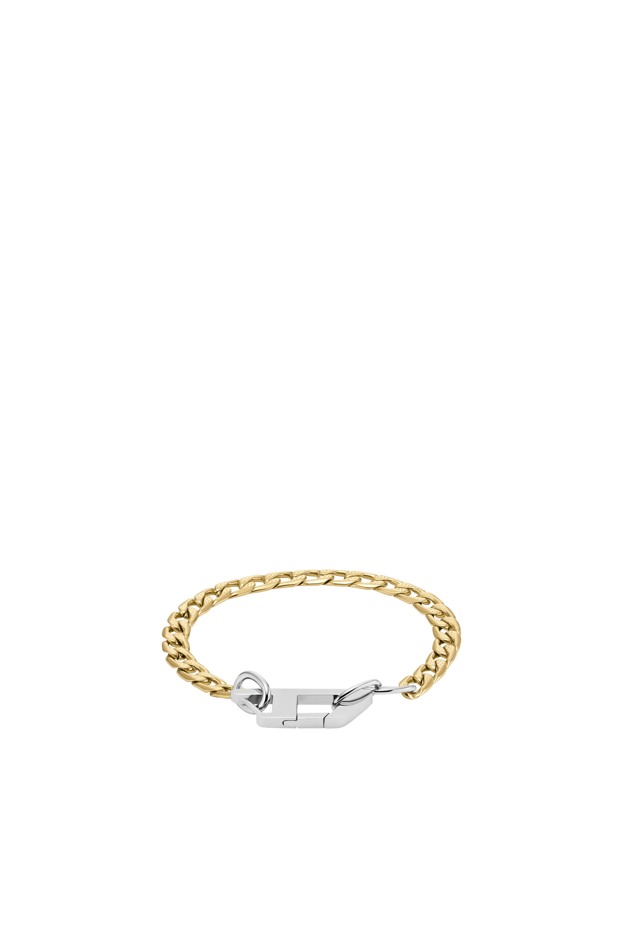 Diesel - DX1437, Unisex's D Logo Two-Tone Chain Bracelet in Gold - 1