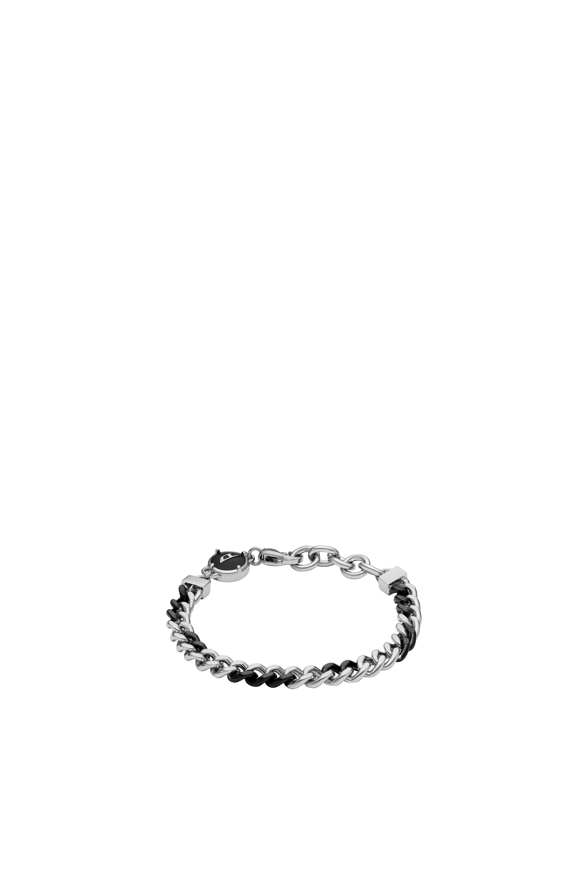 Diesel - DX1498, Unisex's Two-Tone stainless steel chain bracelet in Silver/Black - 1