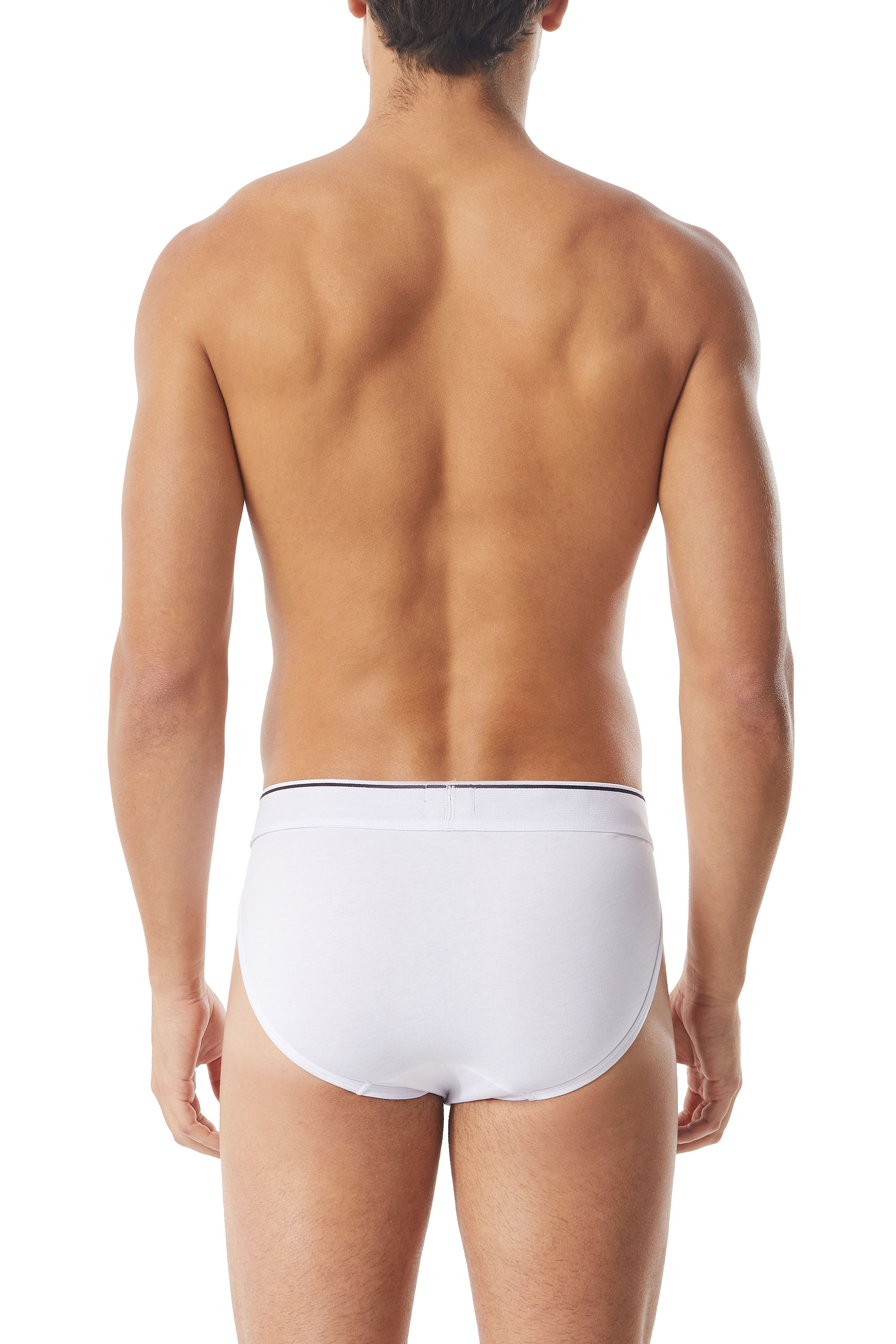 Diesel - UMBR-ANDRE, Man's Briefs with front logo waist in White - 3