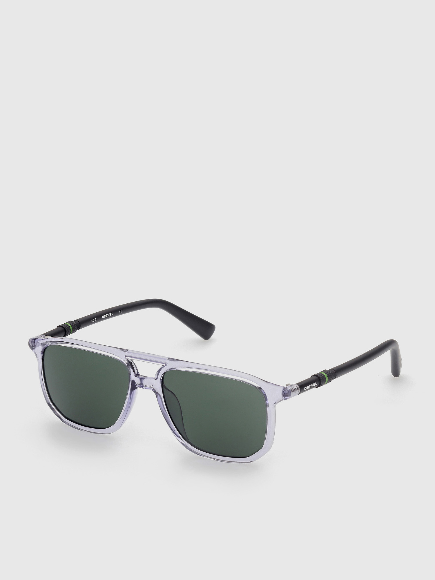 Diesel - DL0332, Man's Navigator sunglasses with double bridge in Grey - 2
