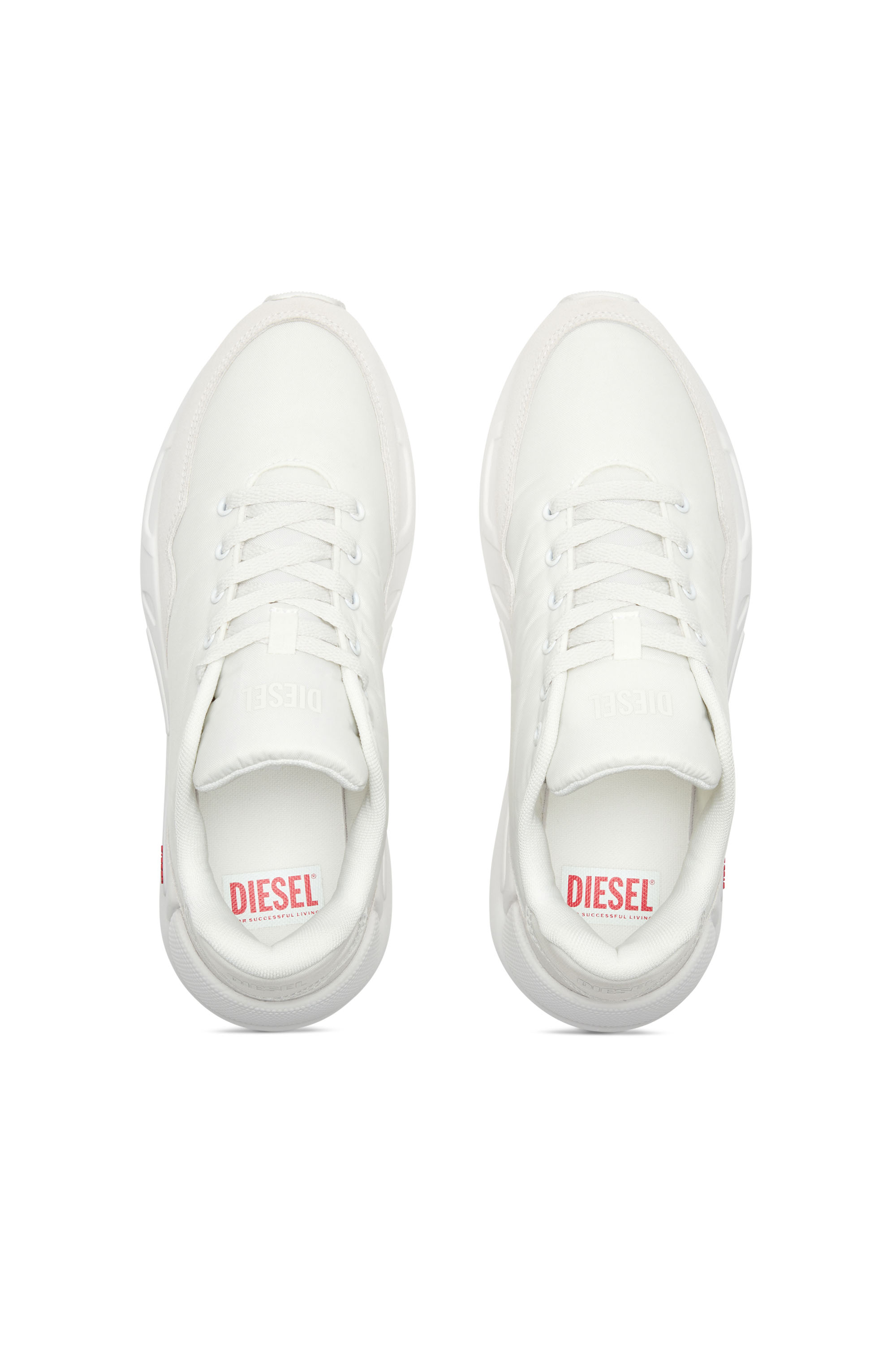Diesel - S-SERENDIPITY LIGHT, Man's S-Serendipity-Sneakers in nylon and suede in White - 4