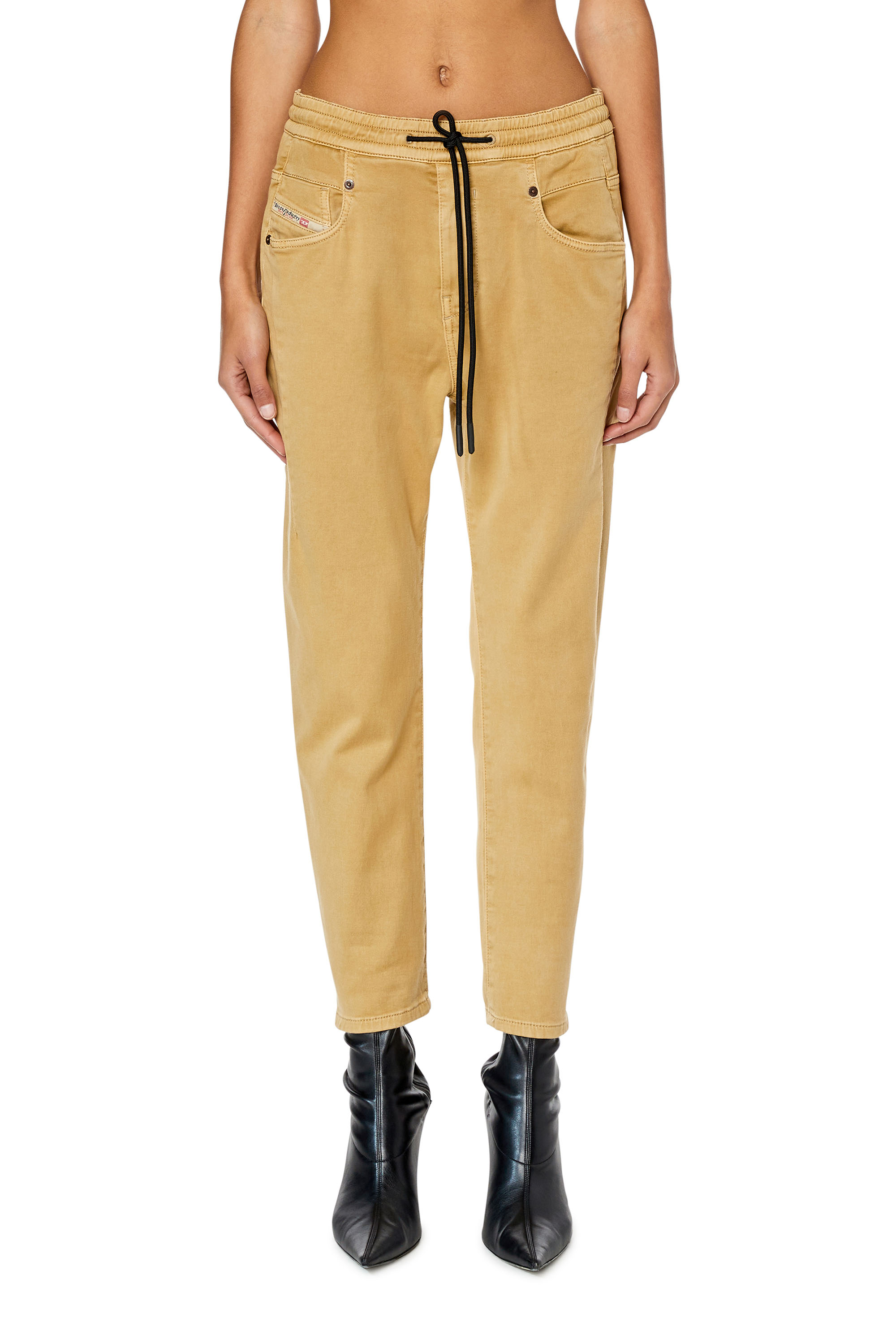 Diesel - Boyfriend 2041 D-Fayza Joggjeans® 068DY, Woman's Boyfriend 2041 D-Fayza Joggjeans® in Light Brown - 1