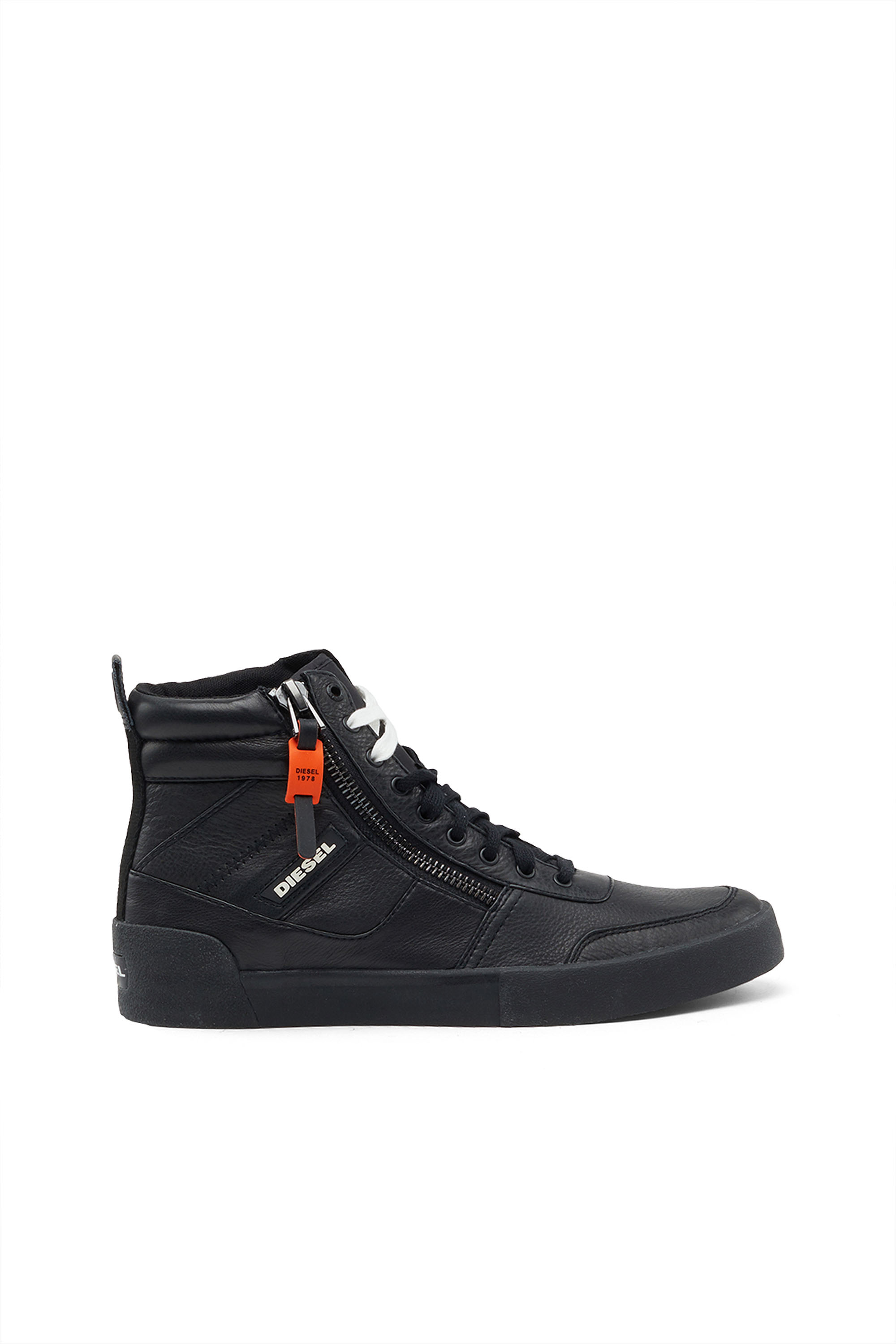 Diesel - S-DVELOWS, Man's S-Dvelows-High-top sneakers in panelled suede in Black - 1