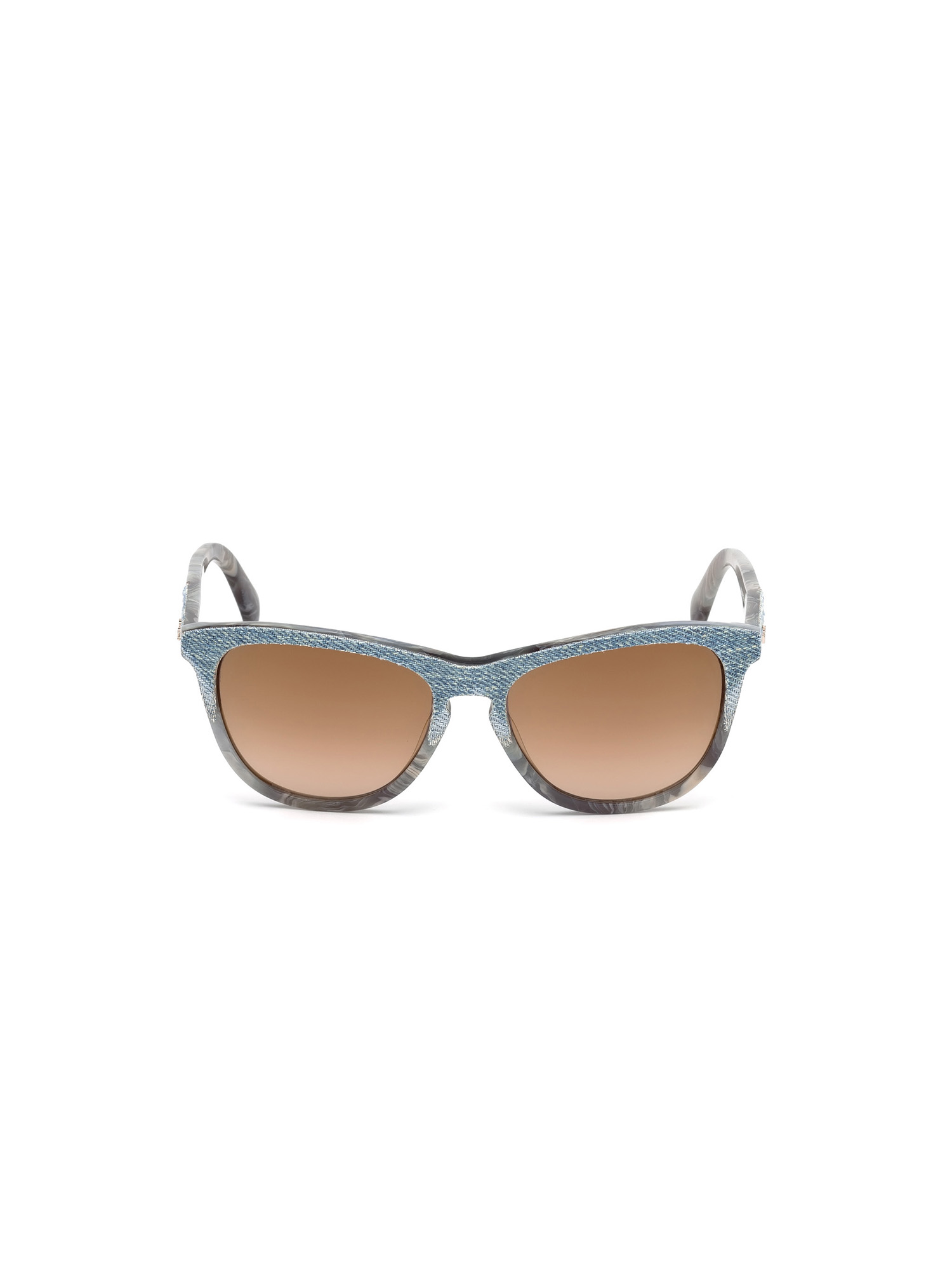 Diesel - DM0192, Unisex's Eyewear with denim frame front and detail in Blue Jeans - 1