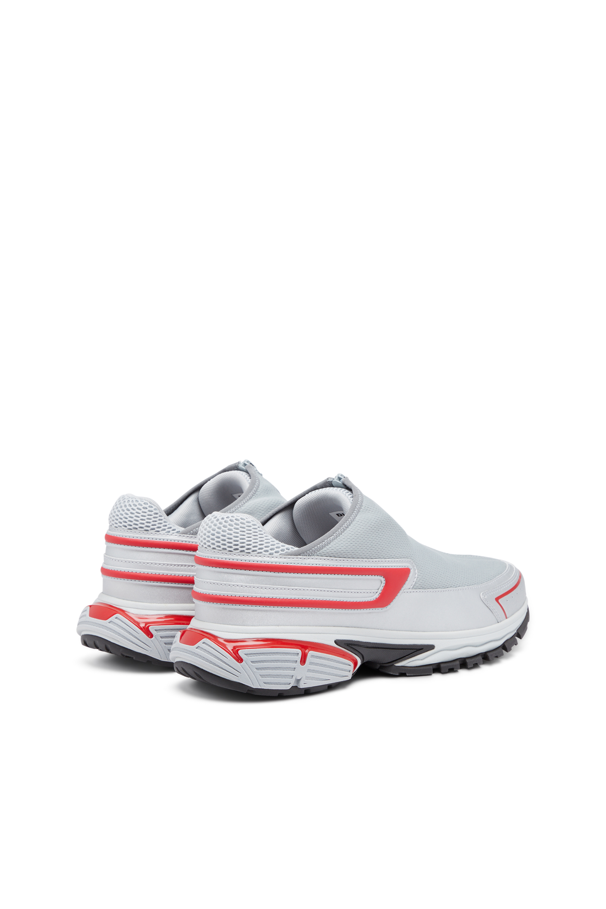 Diesel - S-SERENDIPITY PRO-X1 ZIP X, Unisex's S-Serendipity-Slip-on mesh sneakers with zip in Grey/Red - 3
