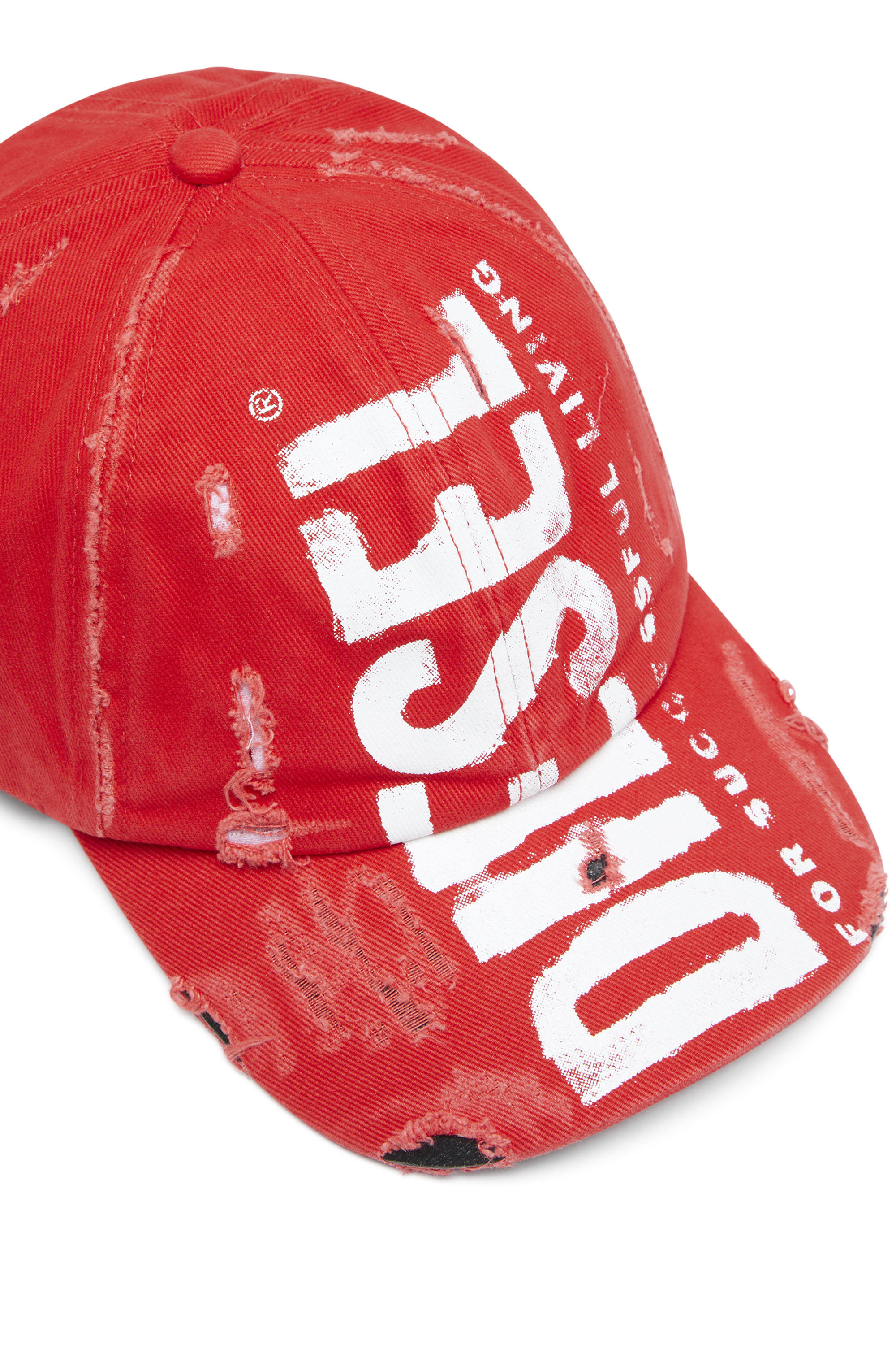 Diesel - C-EWAN, Unisex's Baseball cap with Diesel lettering in Red - 3