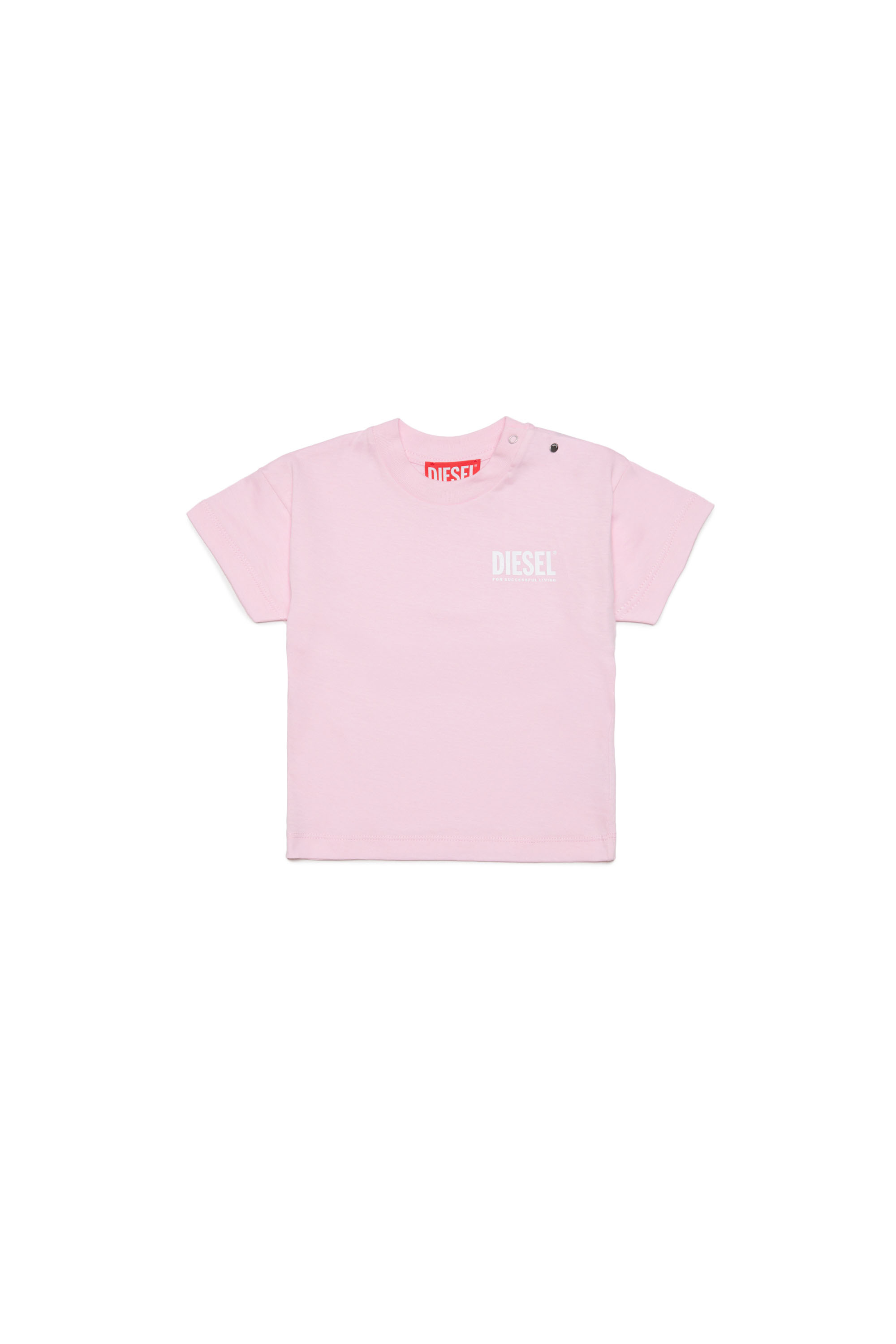 Diesel - TLARRIB, Unisex's T-shirt with logo print in Pink - 1