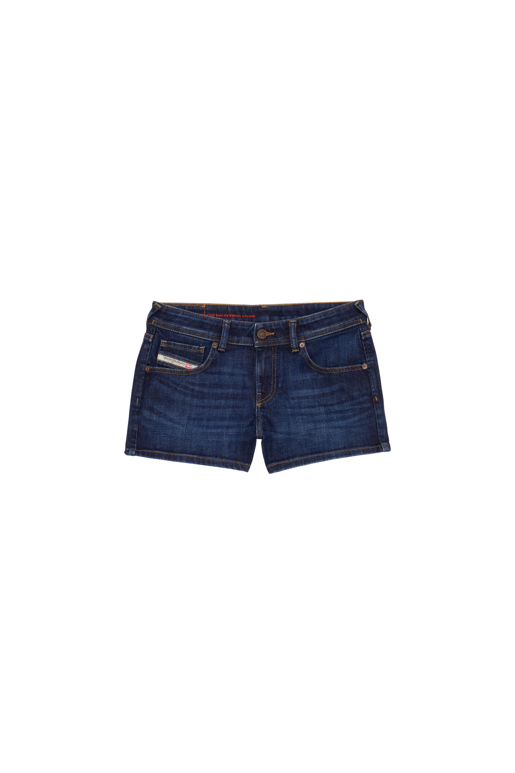 Diesel - DE-LYLA SHORT PANTS, Woman's Shorts in denim in Dark Blue - 3