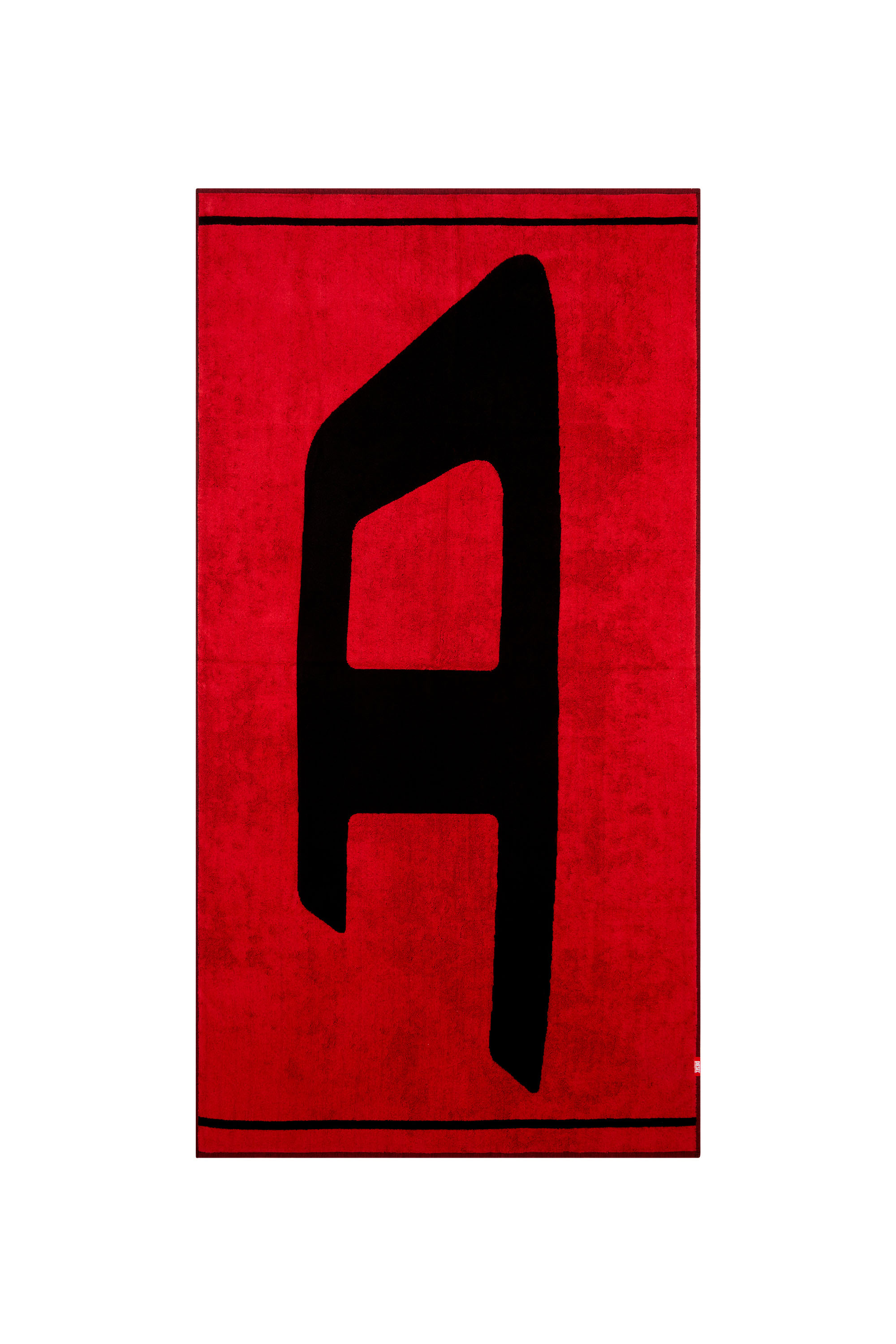 Diesel - BMT-HELLERI, Man's Beach towel with D logo in Black - 2