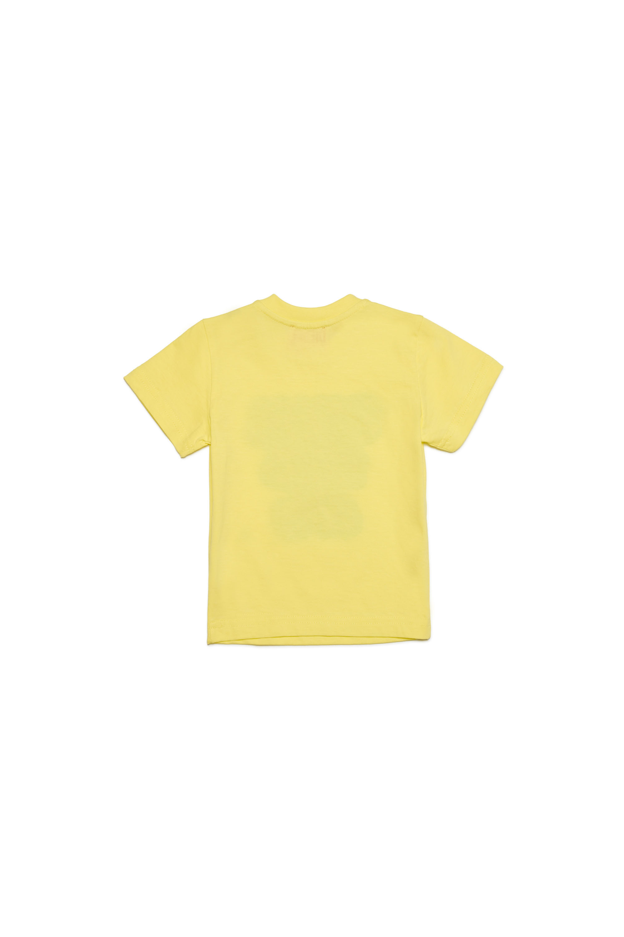 Diesel - TLASMB, Man's T-shirt with Smile in Life bubble print in Yellow - 2