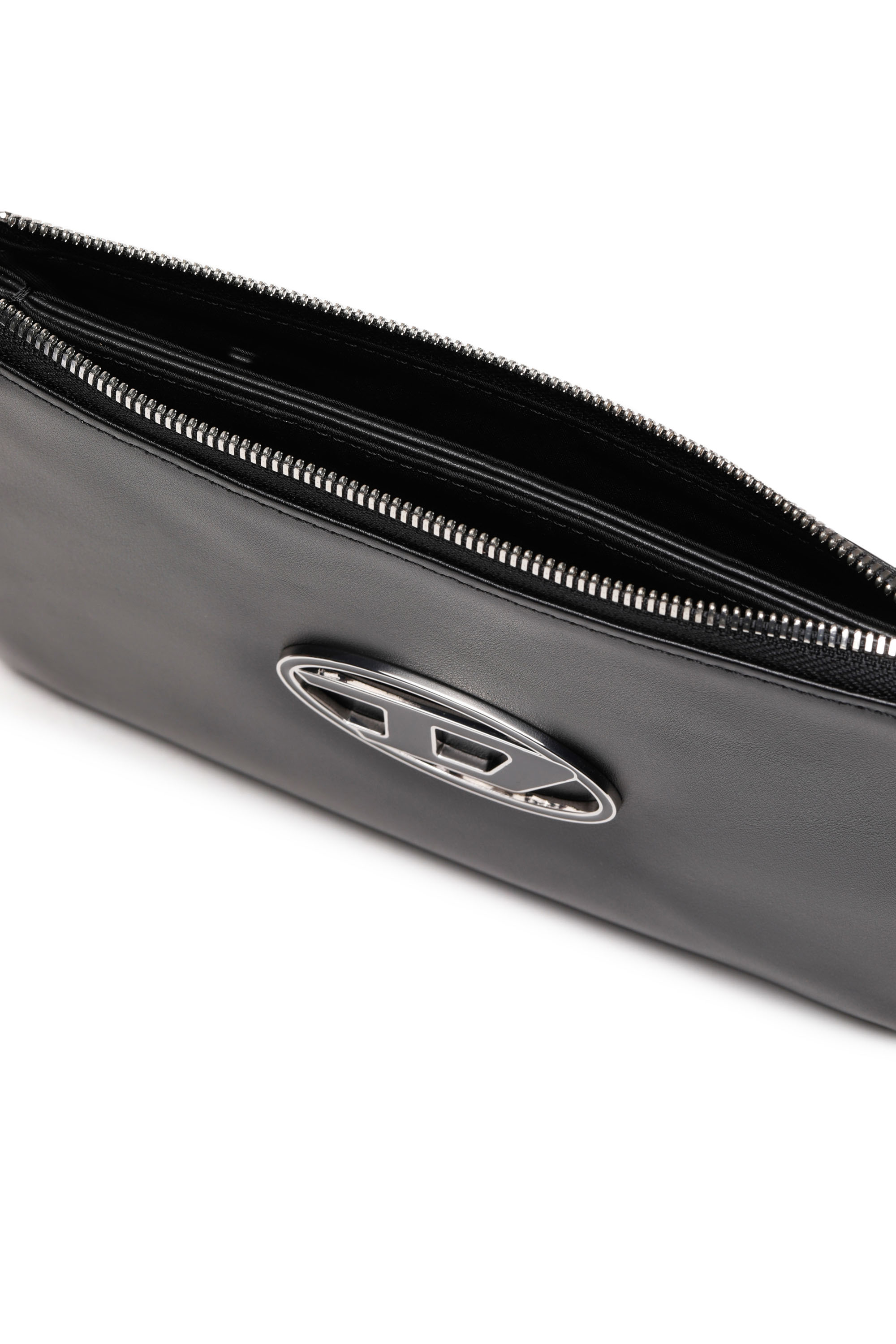 Diesel - PAOULA, Man's Slim travel pouch in nappa leather in Black - 3