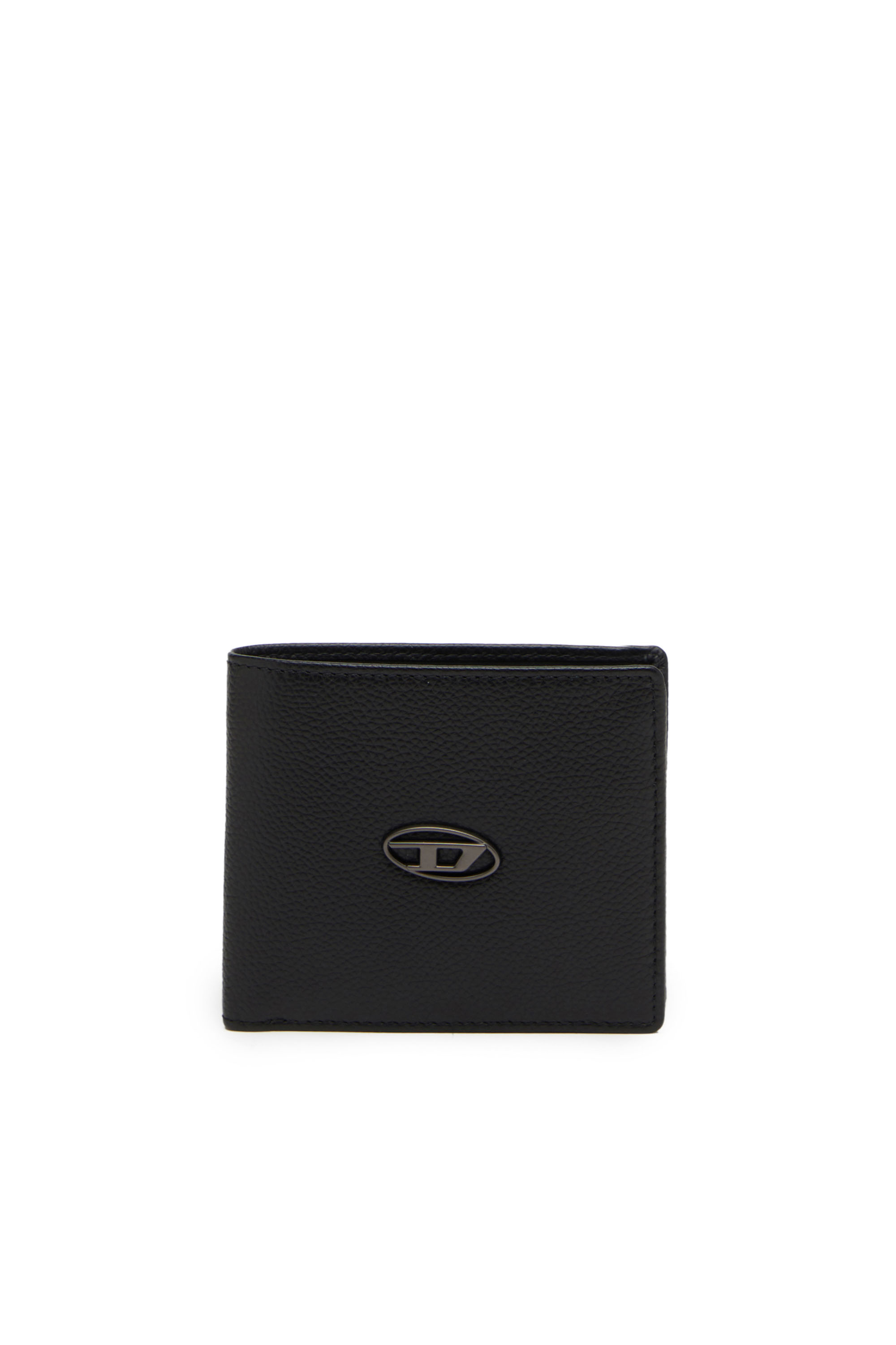 Diesel - BI FOLD COIN S, Man's Bi-fold wallet in grainy leather in Black - 1