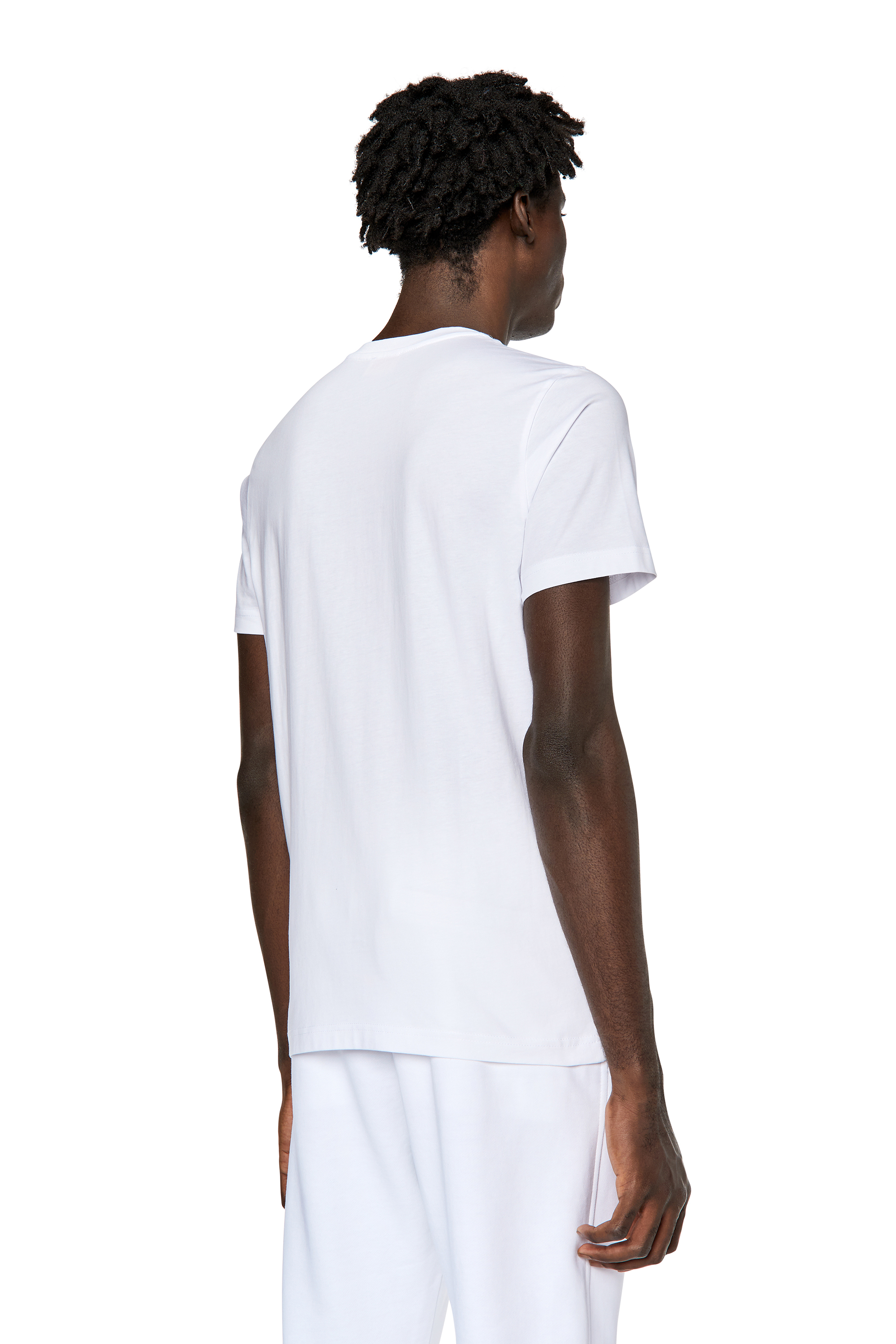 Diesel - T-DIEGOR-DIV, Man's T-shirt with embroidered logo in White - 4