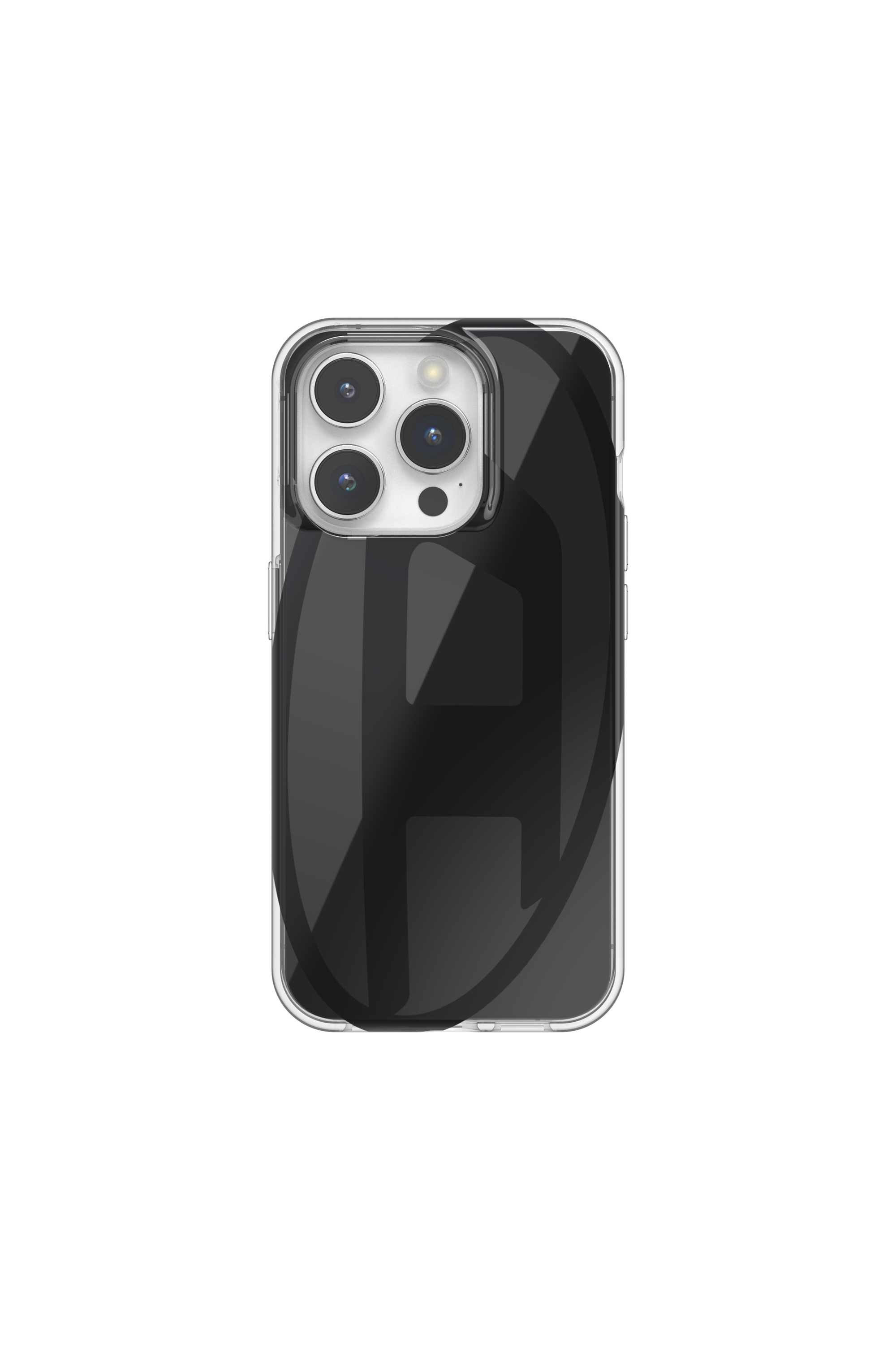 Diesel - 60040 AOP CASE, Unisex's Oval D Casefor iP 15 Pro in Black - 2