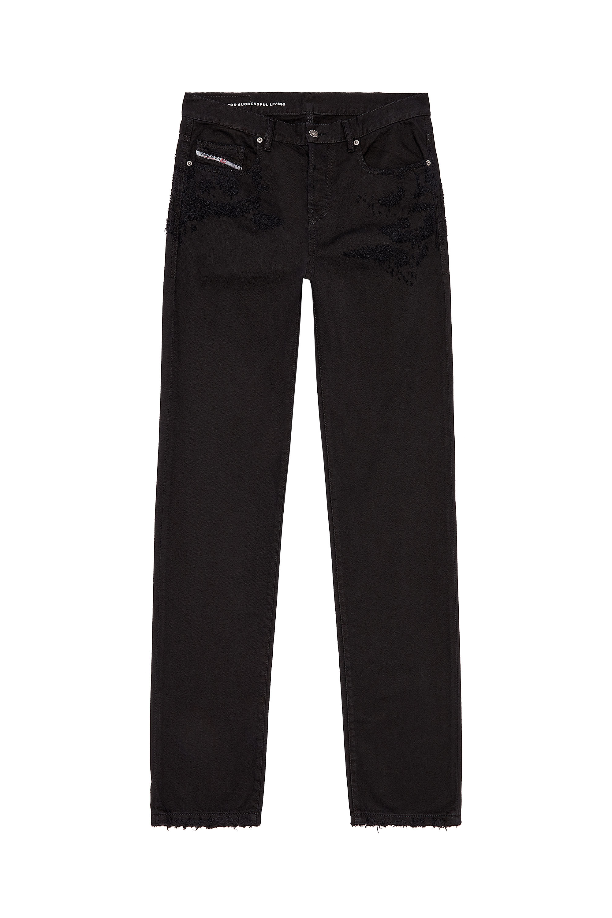 Diesel - Straight Jeans 2020 D-Viker 068HJ, Man's Straight Jeans - 2020 D-Viker in Black/Dark grey - 3