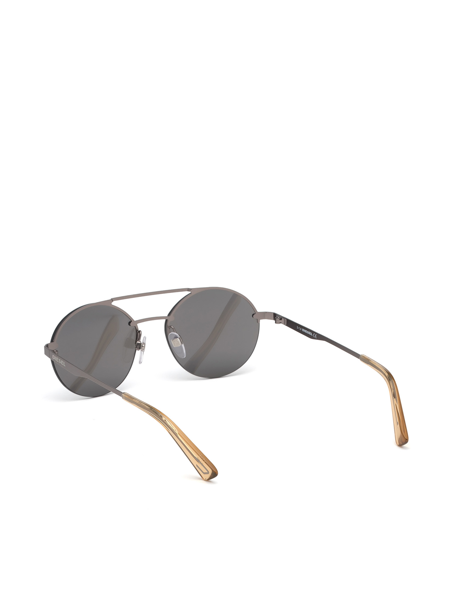 Diesel - DL0275, Unisex's Rounded sunglasses in acetate in Silver - 1