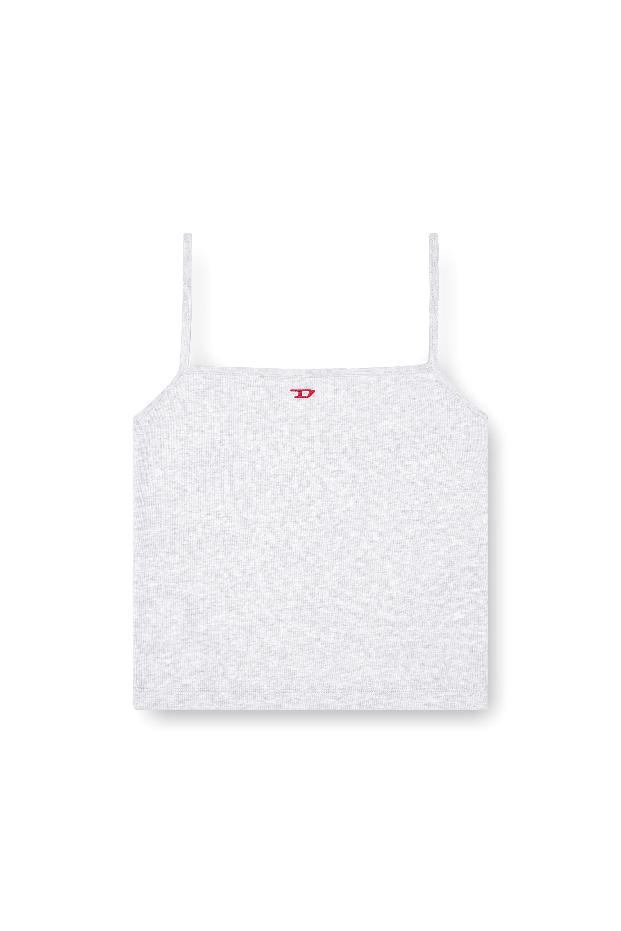 Diesel - T-HOP-D, Woman's Cropped tank with D logo in Grey - 3