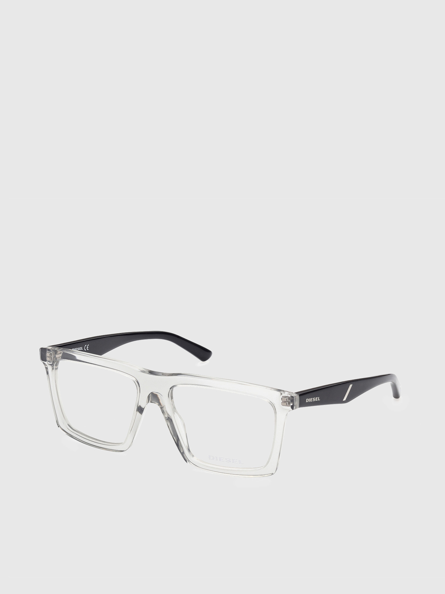 Diesel - DL5399, Man's Optical glasses with rectangular shape in White/Black - 2