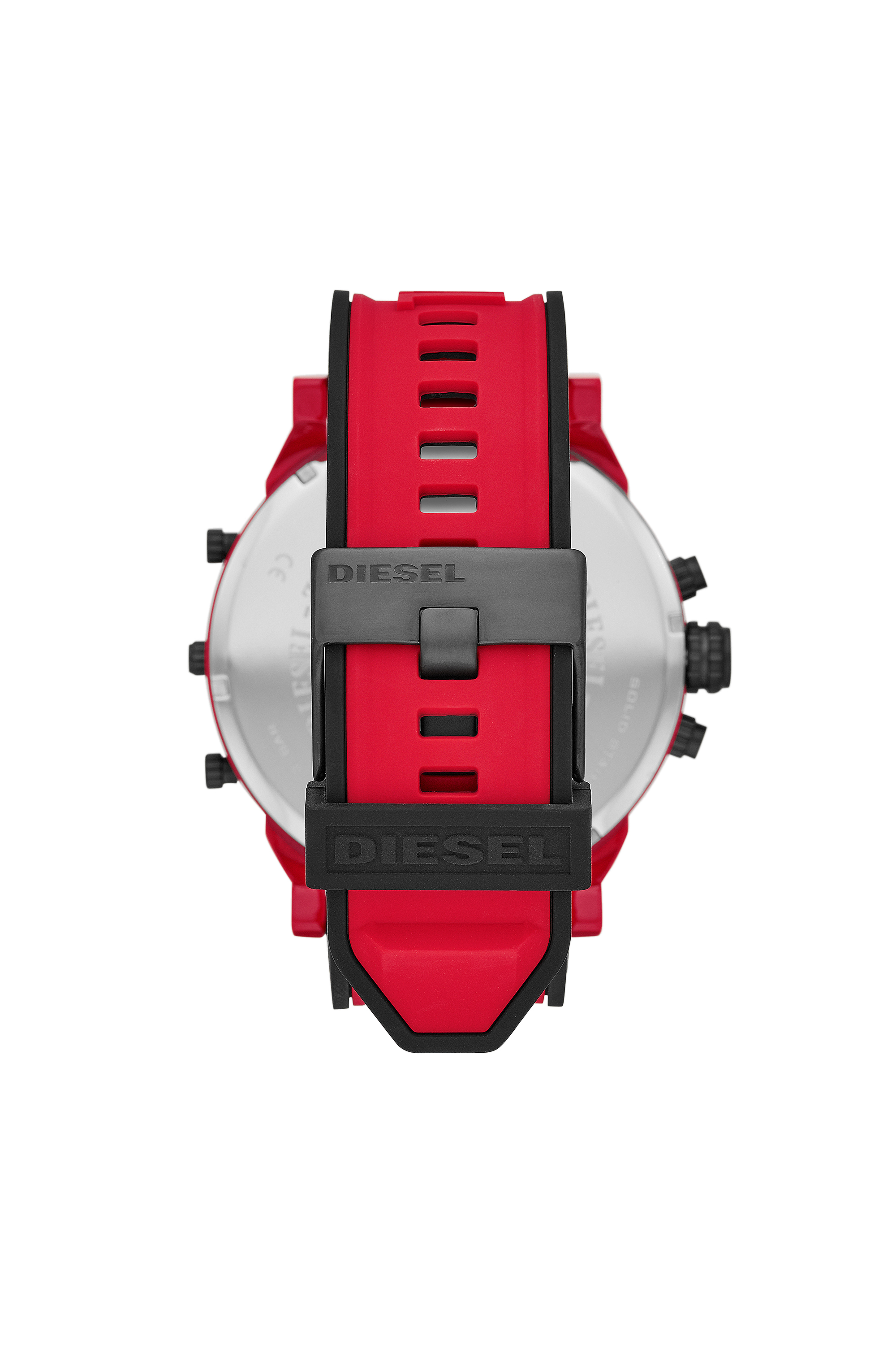 Diesel - DZ7431, Man's Mr Daddy 2.0 Multifunction Red Silicone Watch in Red - 2