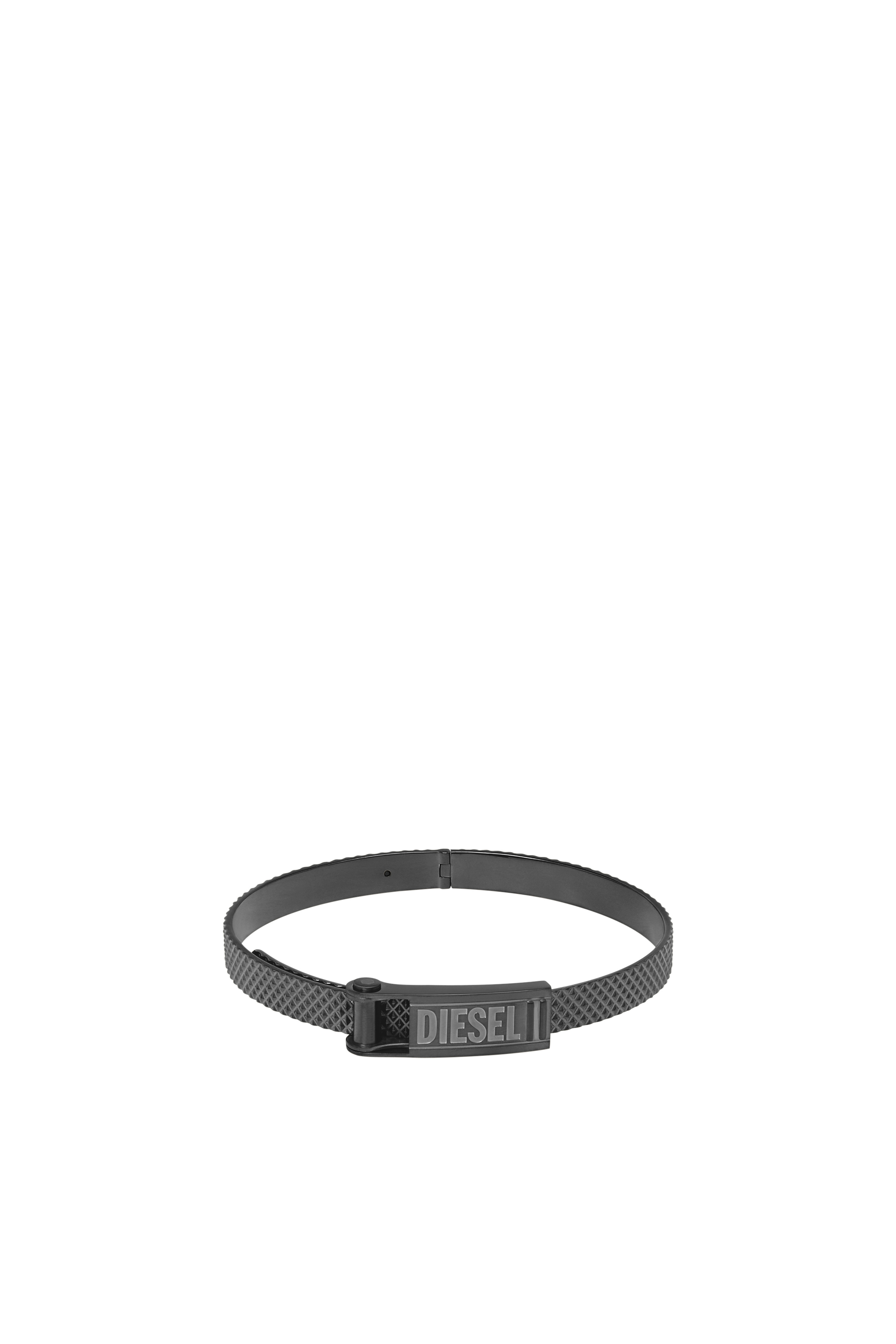 Diesel - DX1358, Unisex's Gunmetal stainless steel stack bracelet in Dark grey - 1