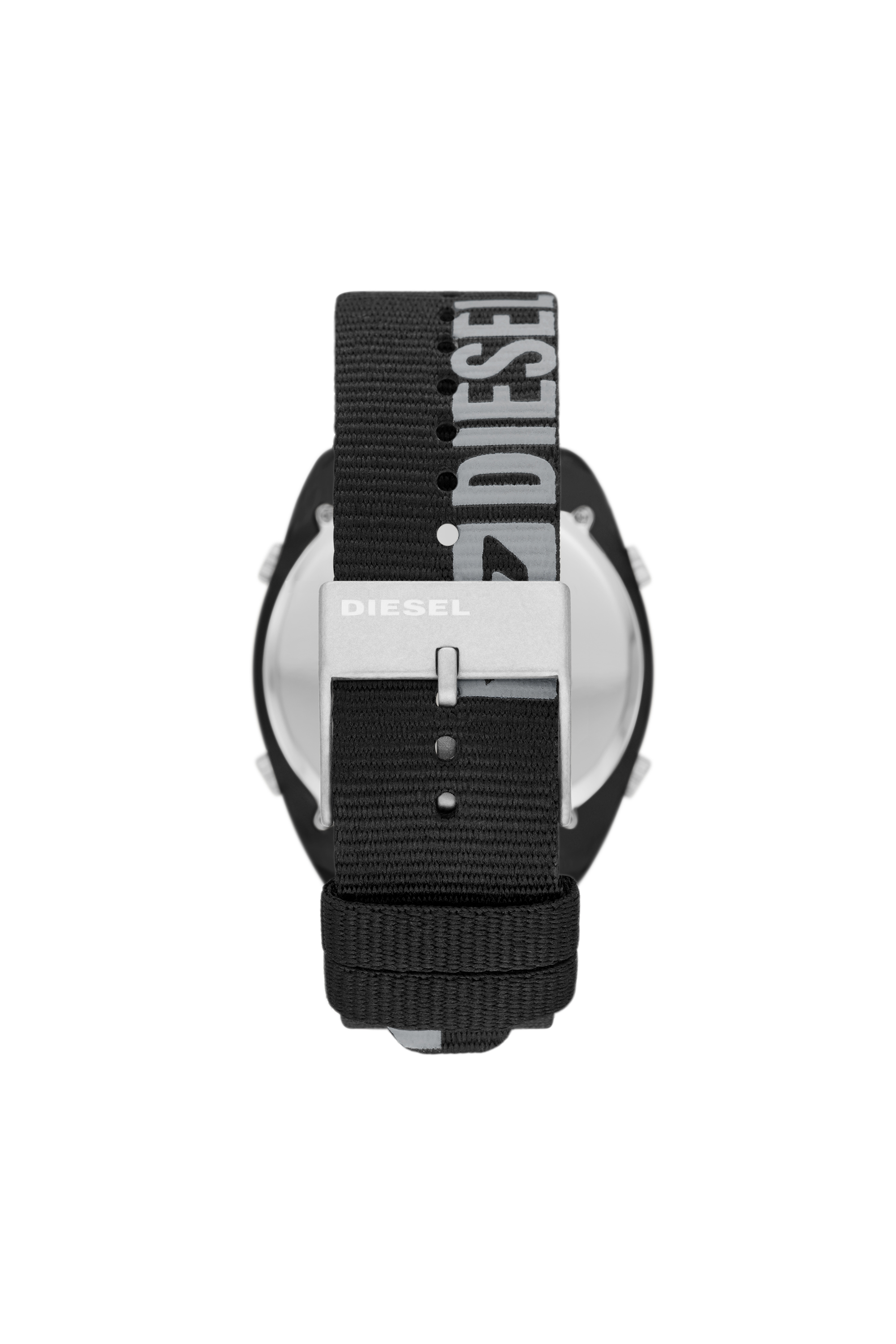 Diesel - DZ1984, Man's Crusher digital black fabric watch in Black - 2