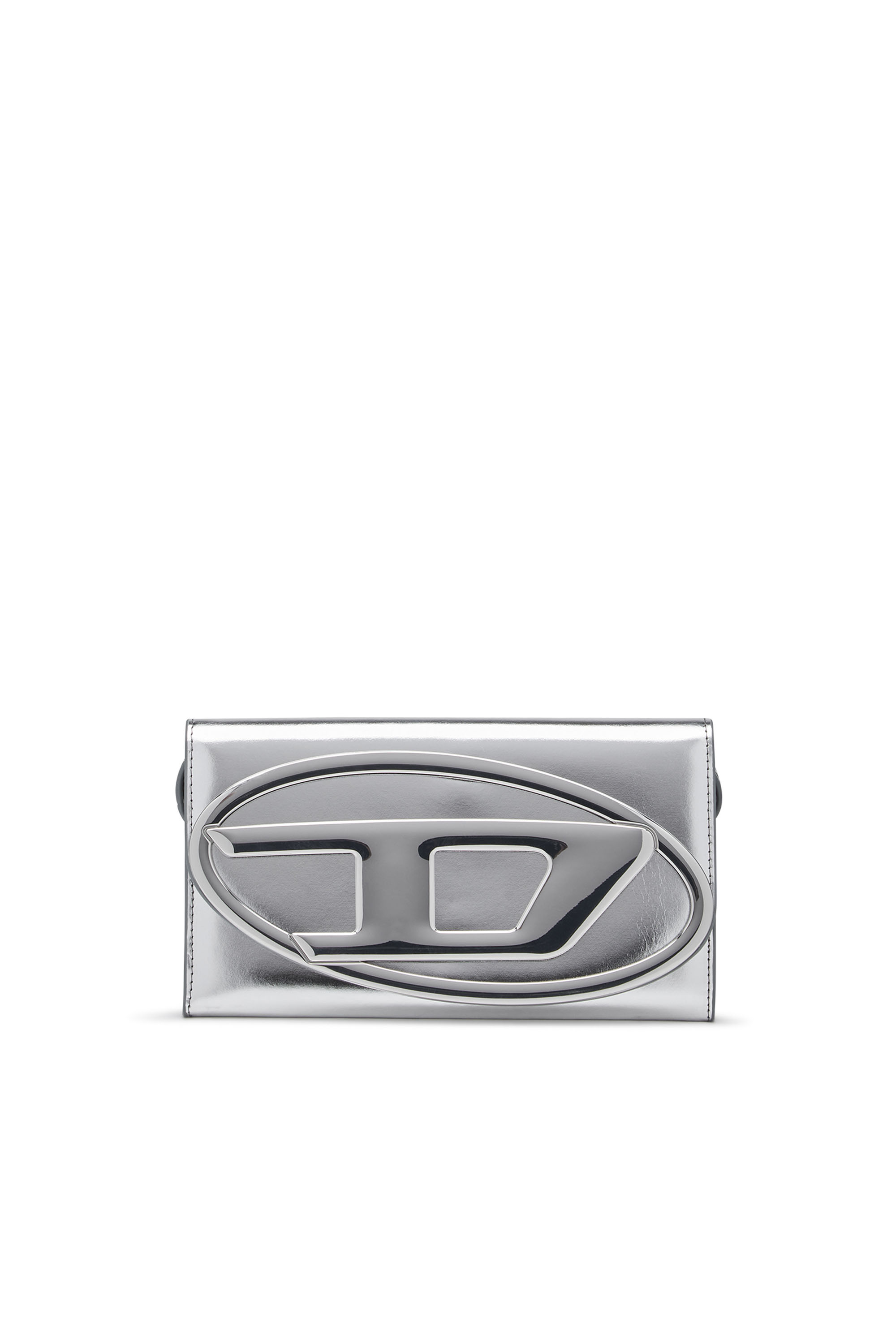Diesel - CYGNUS, Woman's Wallet purse in mirrored leather in Silver - 1