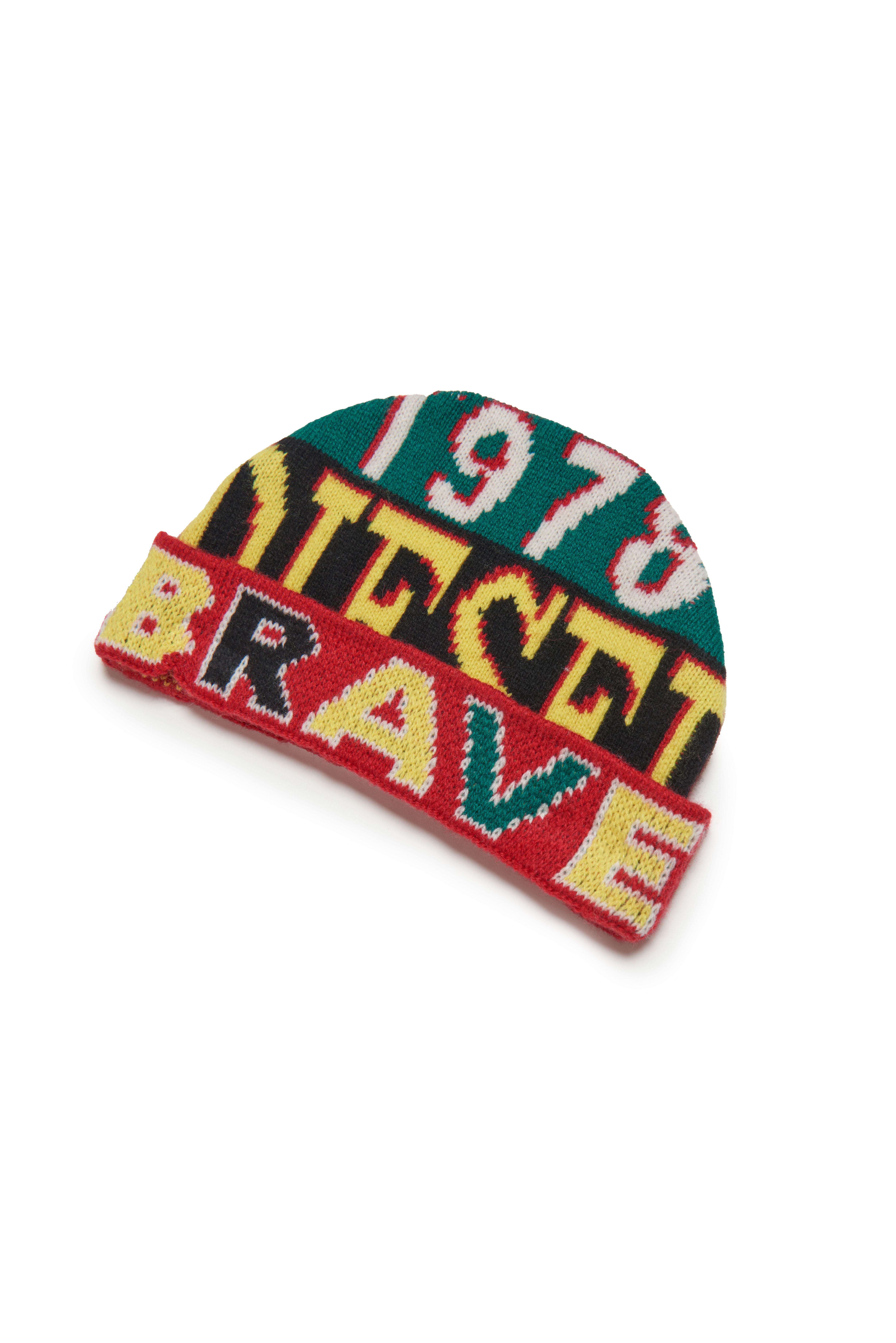 Diesel - FEYWB, Unisex's Colour-block beanie with college logos in Multicolor - 3