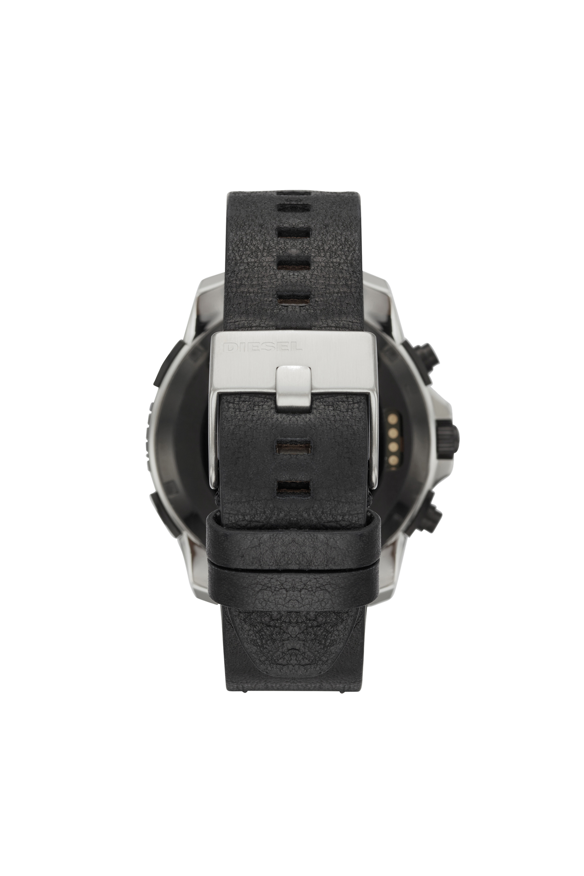 Diesel - DT2001, Man's Leather smartwatch with steel case, 48 mm in Black - 2