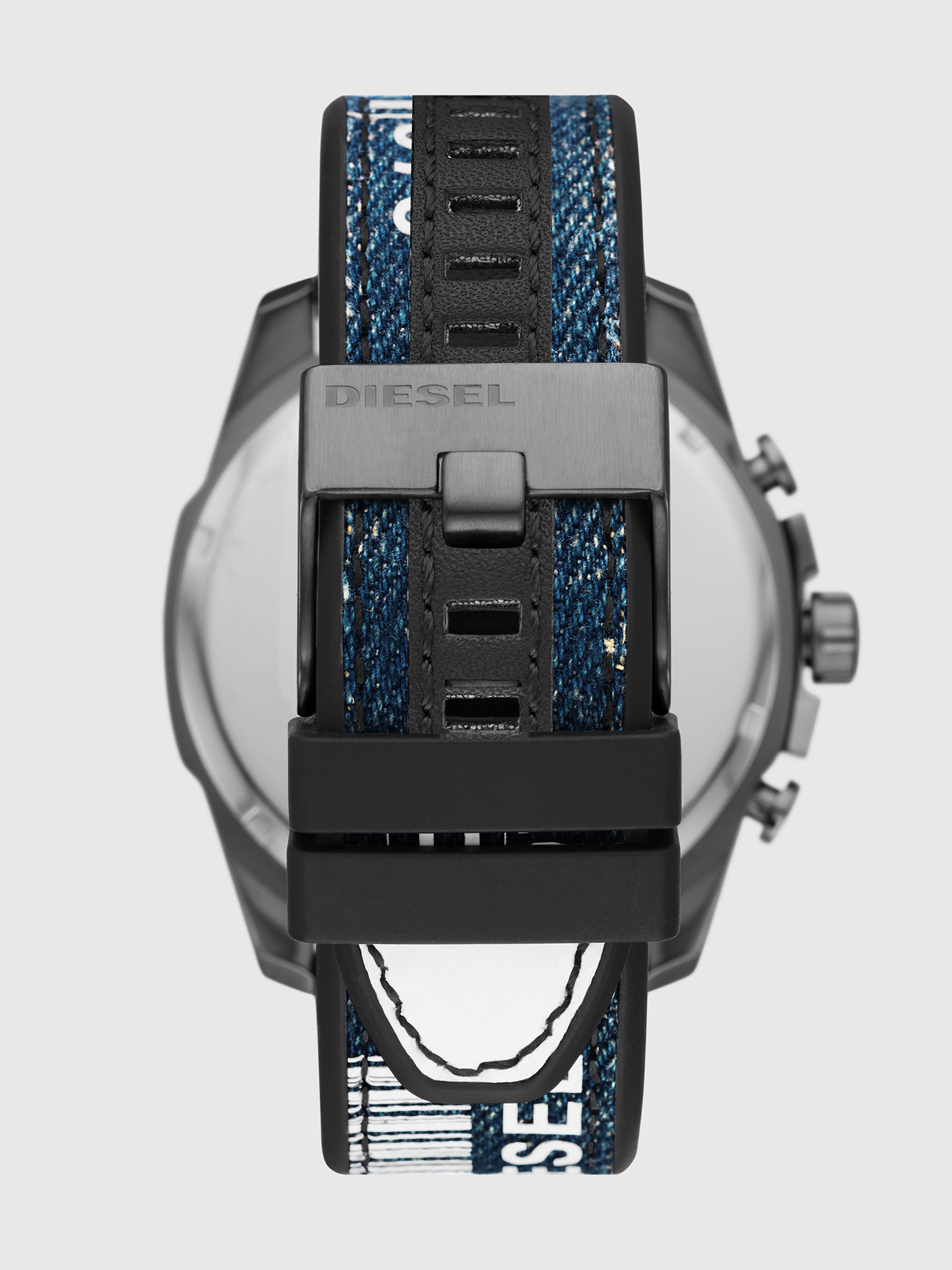 Diesel - DZ4541, Man's Mega Chief chronograph denim watch in Blue/Black - 2