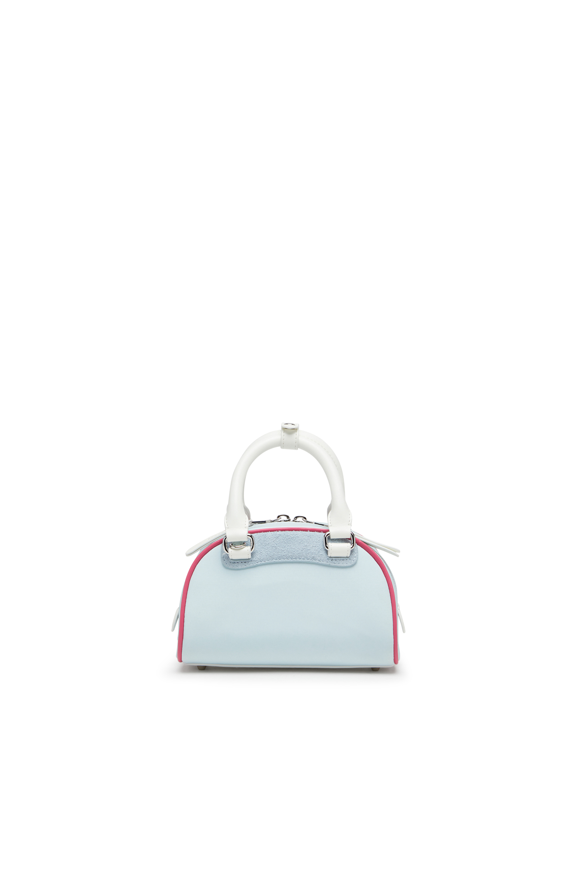 Diesel - 1DR DOME CROSSBODY, Woman's Colour-block mini bowling bag in Light Blue - 2