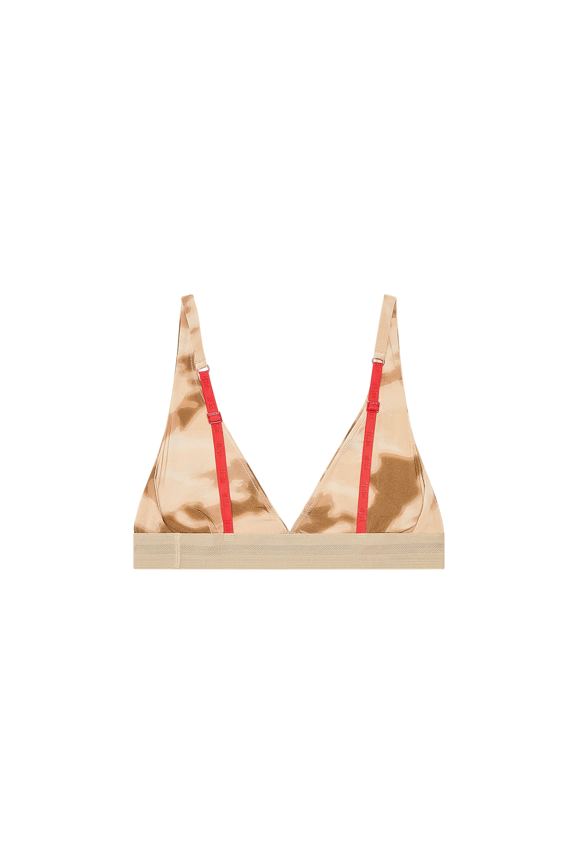 Diesel - UFSB-JANYS-D, Woman's Triangle bralette with camo print in Pink/Beige - 2