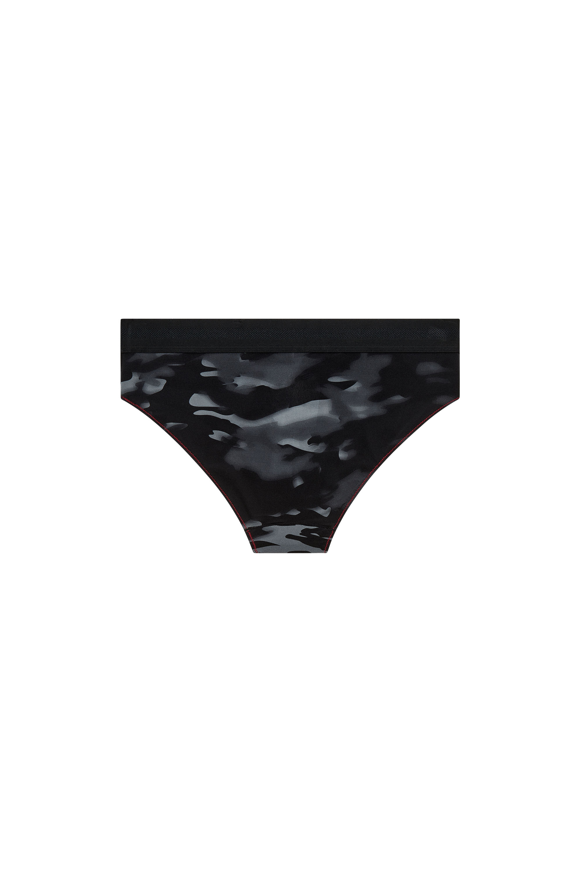 Diesel - UFPN-BLANCA-R, Woman's Camo briefs with rhinestone logo in Black - 2