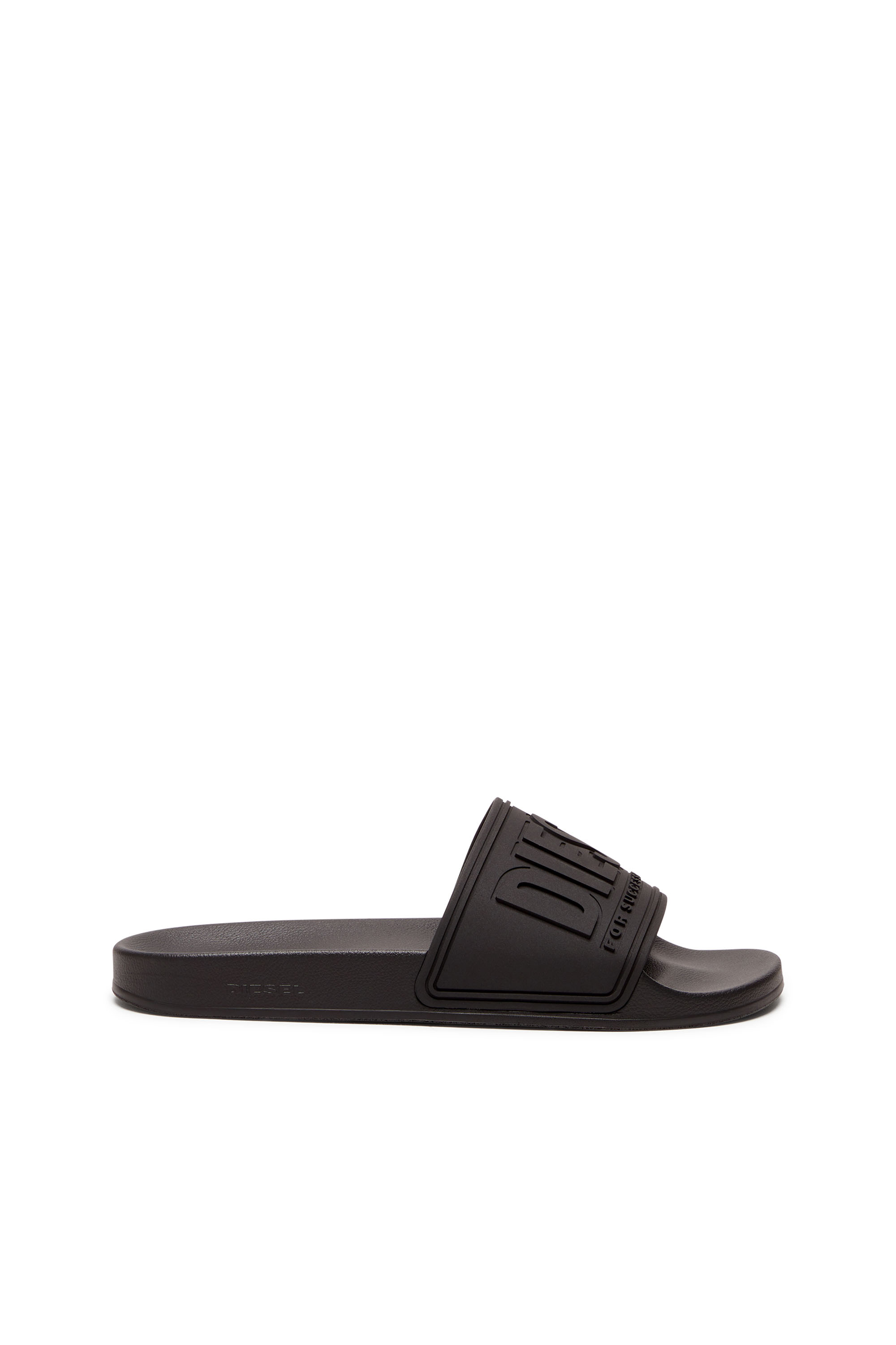Diesel - SA-MAYEMI CC, Man's Sa-Mayemi-Pool slides with 3D logo in Black - 1