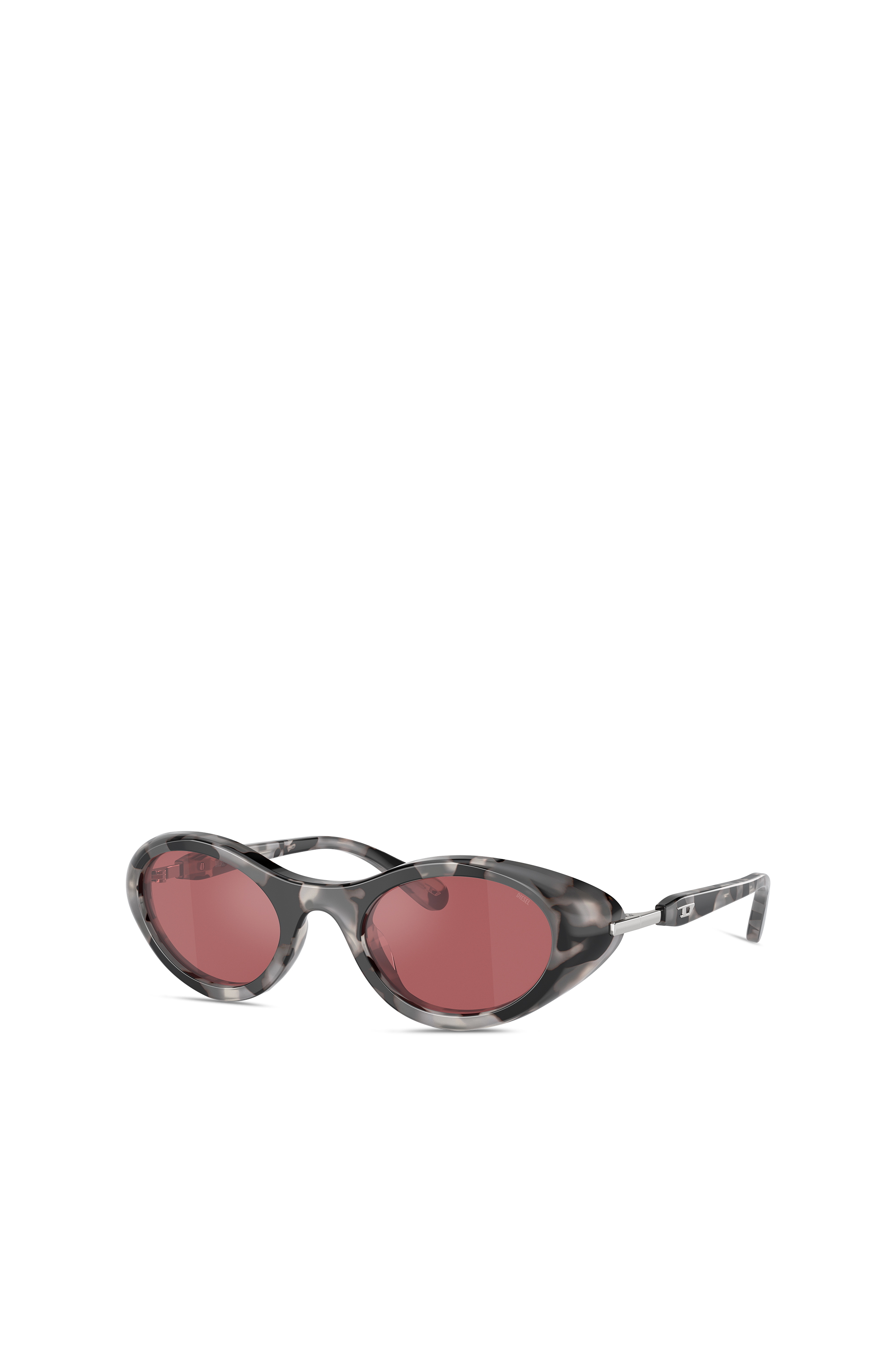 Diesel - 0DL2004, Unisex's Wrap-around shape sunglasses in Grey Havana/Red - 1