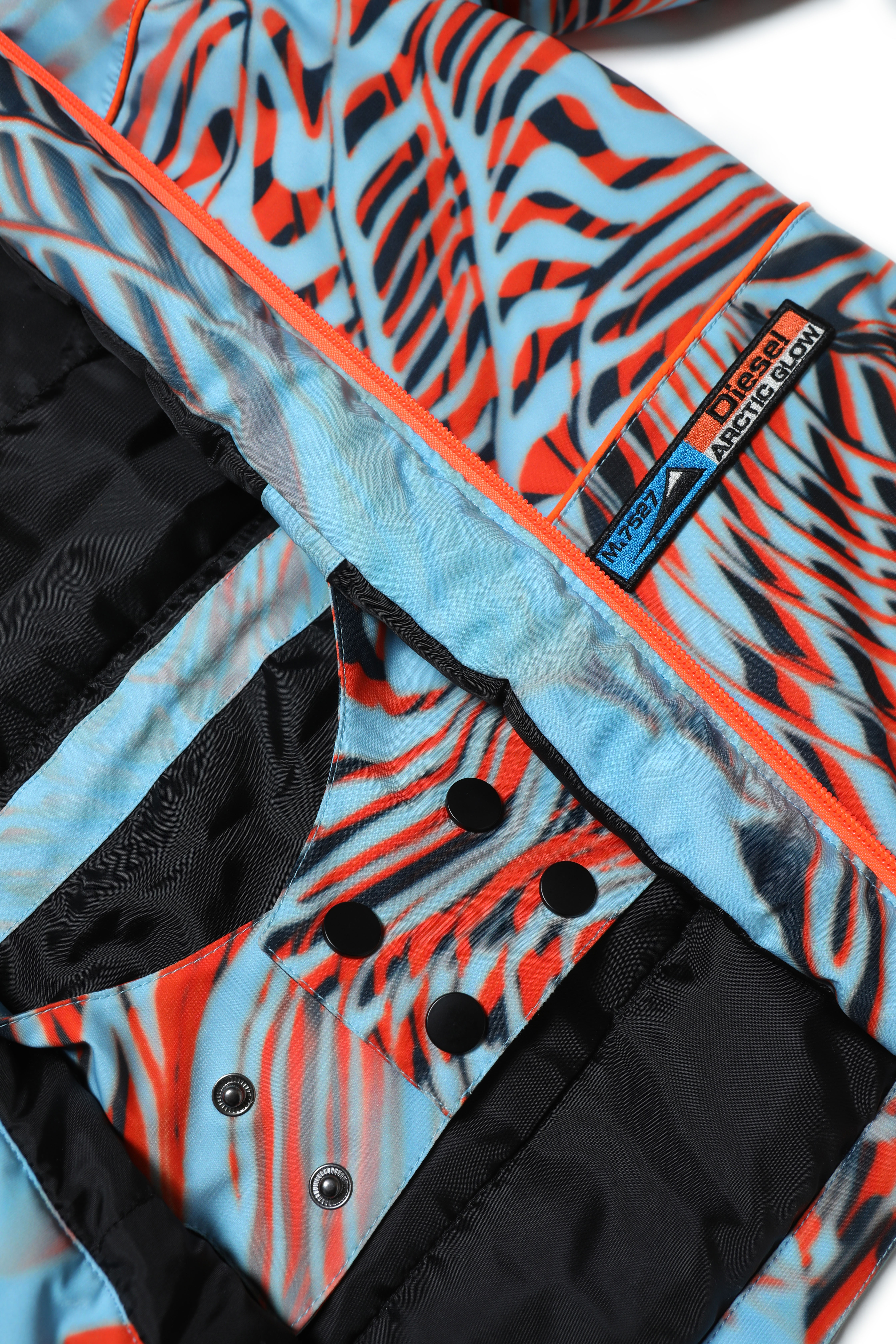 Diesel - JEMPI-SKI, Unisex's Ski jacket with optical print in Blue - 4