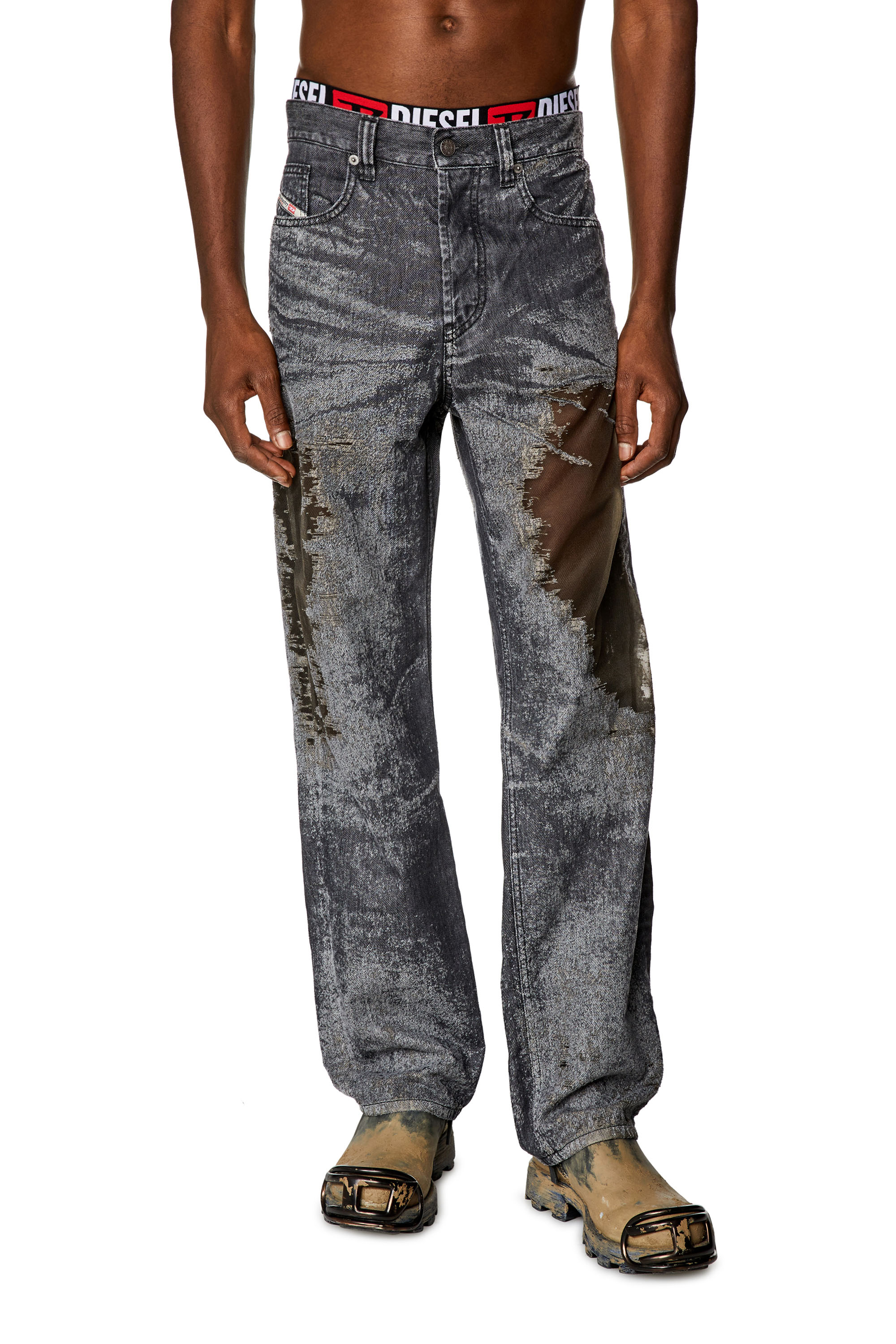 Diesel - Man's Straight Jeans 2010 D-Macs 007T7, Black/Dark grey - 1