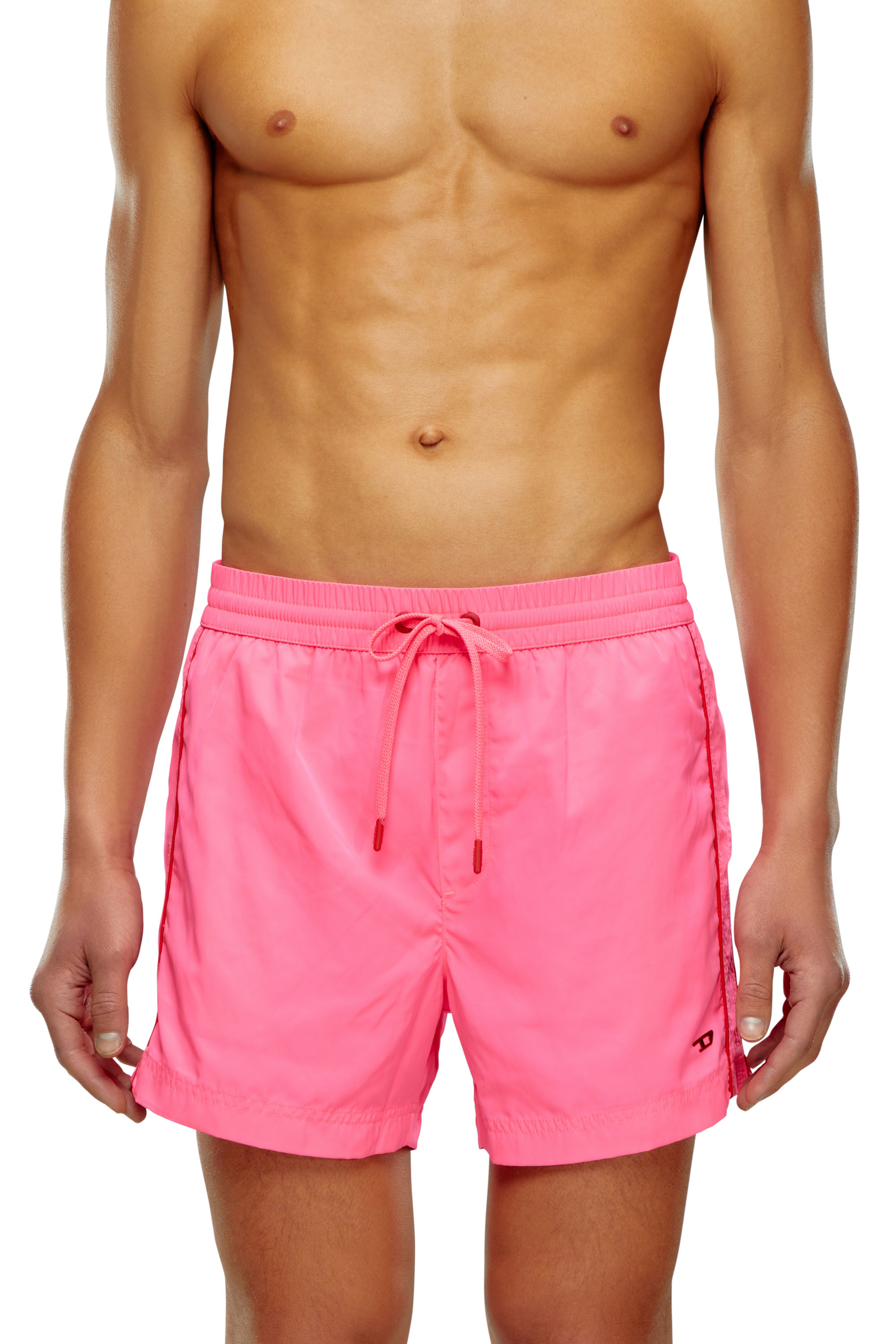 Diesel - BMBX-KEN-37, Man's Mid-length swim shorts with piping in Pink - 2