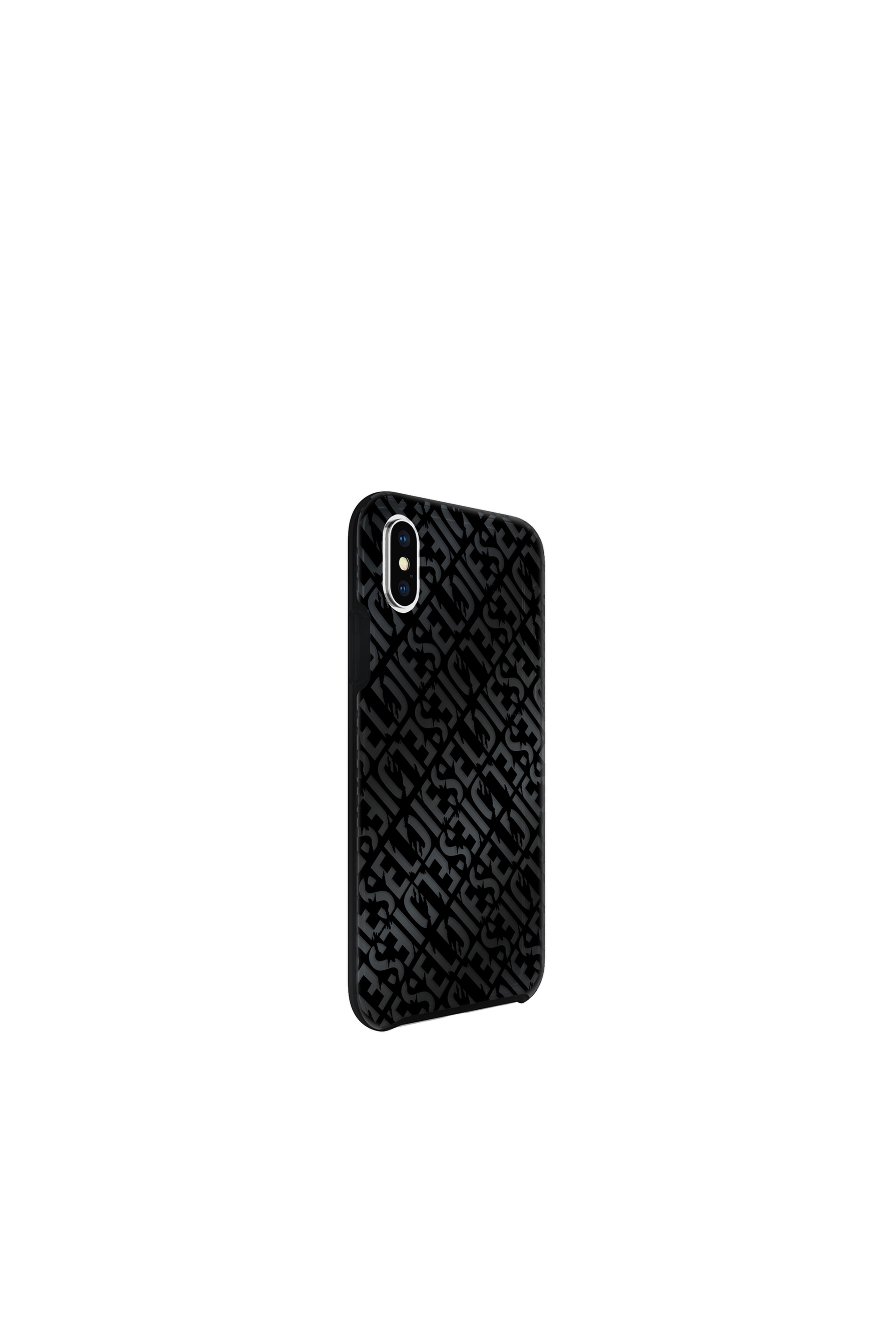 Diesel - DIESEL PRINTED CO-MOLD CASE FOR IPHONE XS & IPHONE X, Unisex's Distressed logo pattern case, iPhone XS & iPhone X in Black - 4