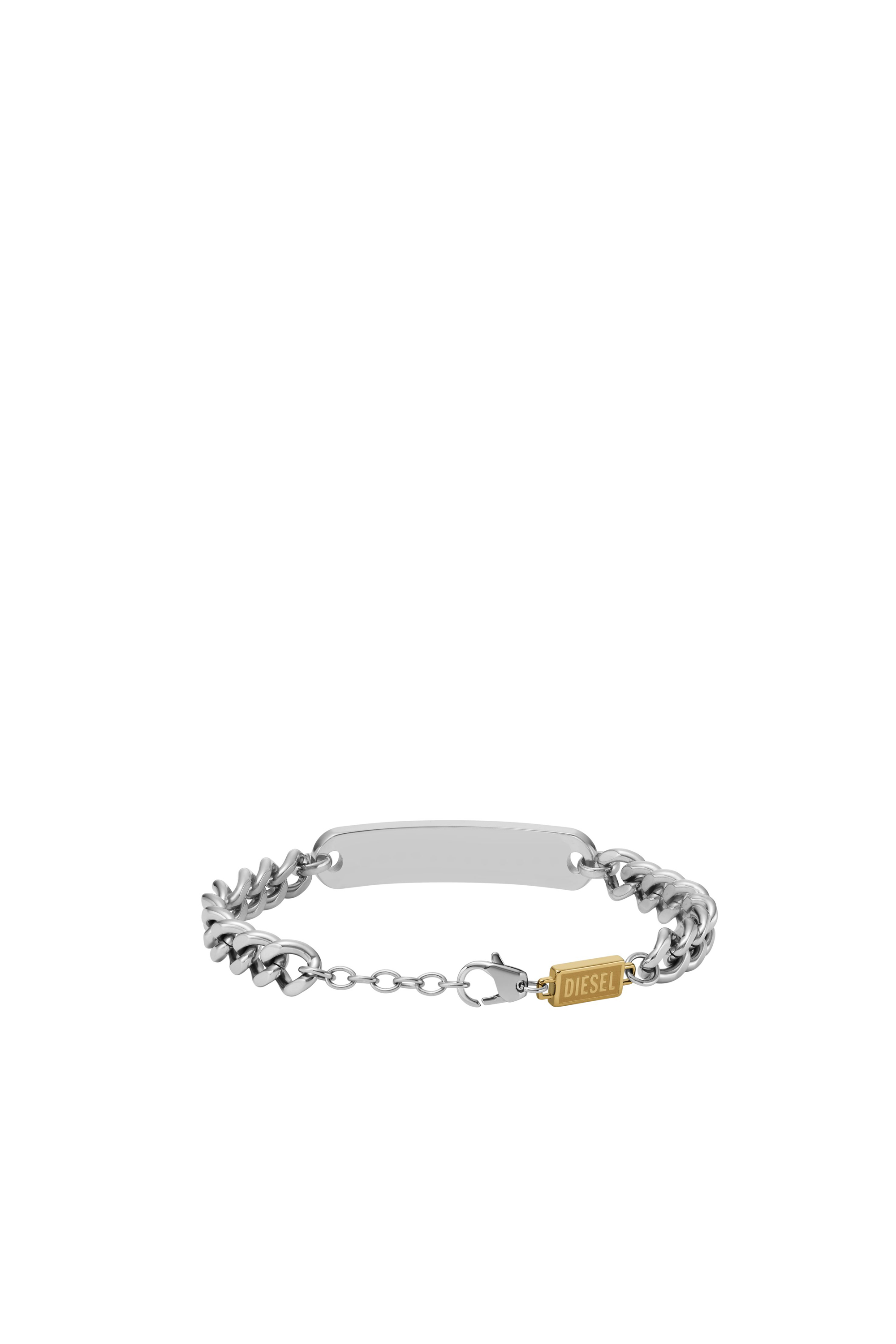 Diesel - DX1429, Unisex's Font Two-Tone ID Chain Bracelet in Silver - 2