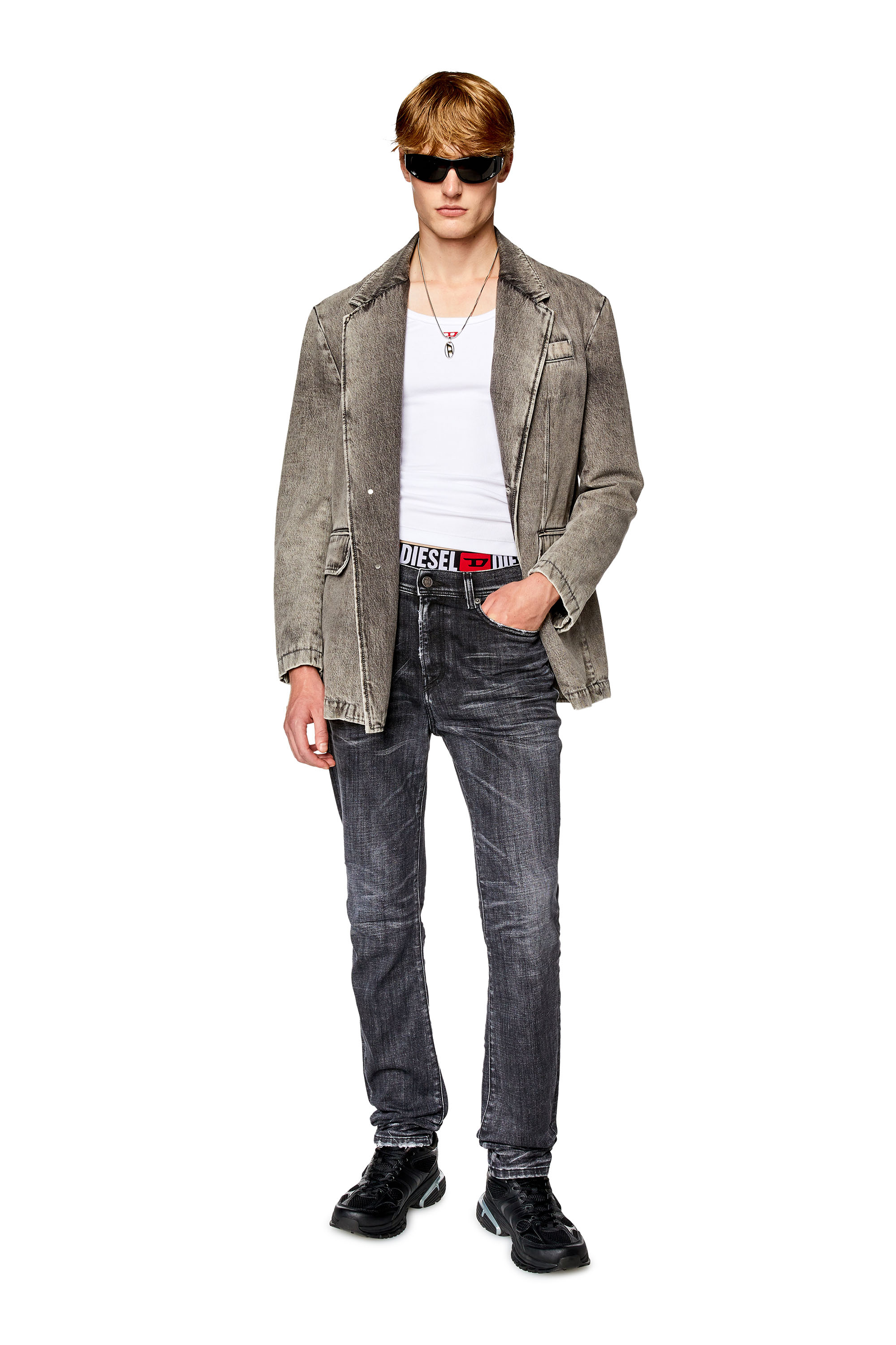 Diesel - Skinny Jeans 1983 D-Amny 09G50, Man's Skinny Jeans - 1983 D-Amny in Black/Dark grey - 2
