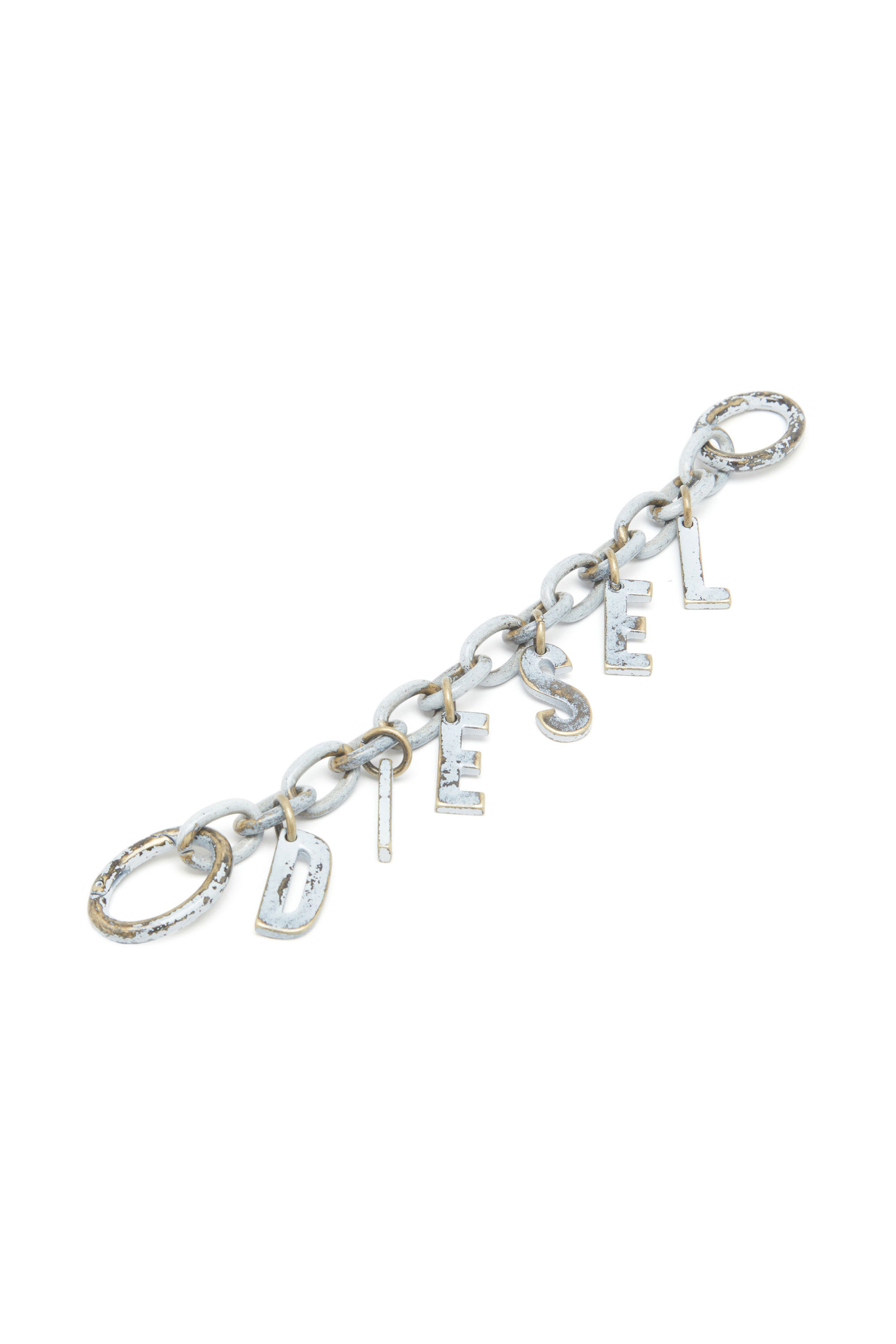 Diesel - A-LETTERS CHARM, Woman's Treated metal bag charm/charm bracelet in White - 2
