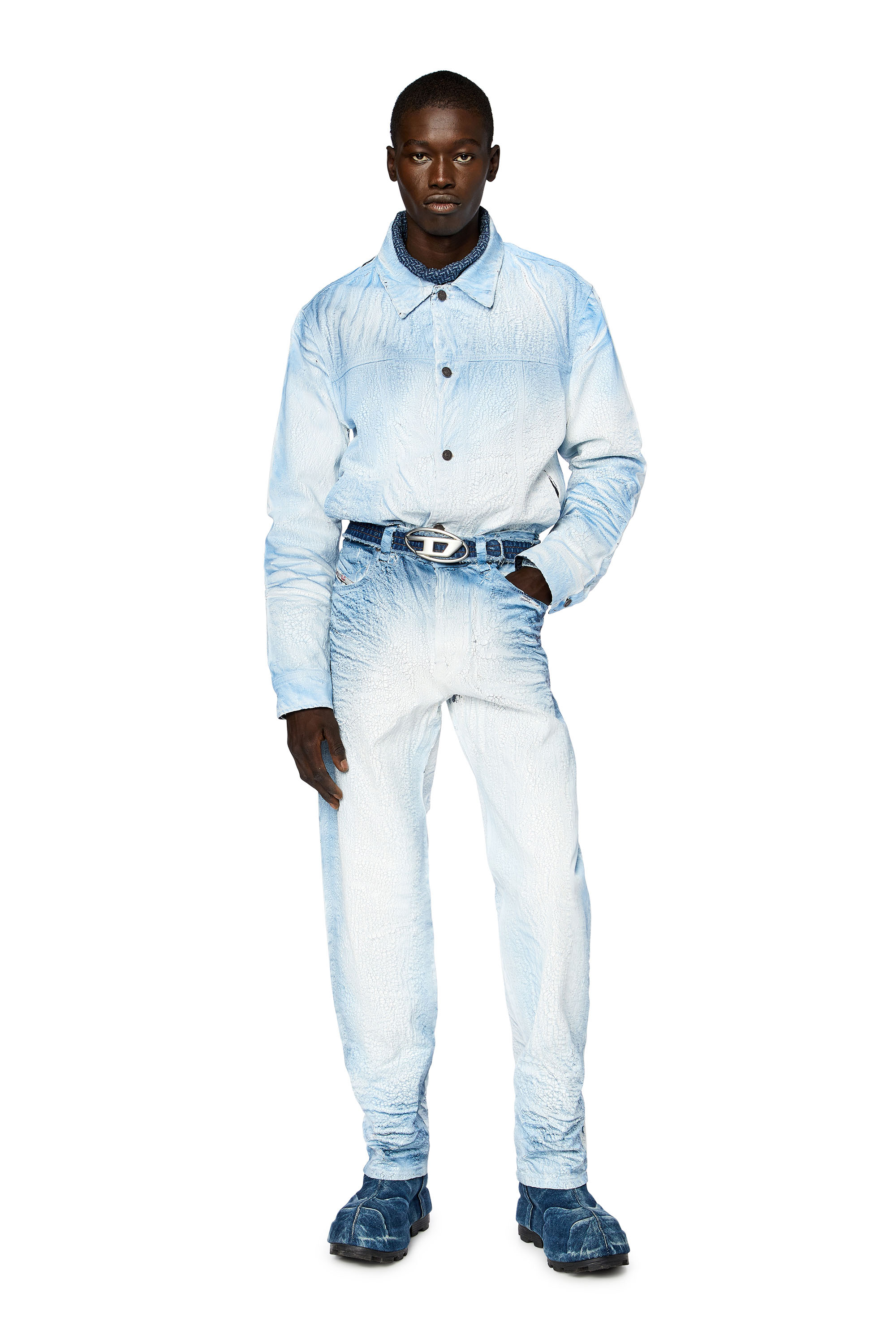 Diesel - Man's Straight Jeans 2010 D-Macs 0NLAW, Light Blue - 2