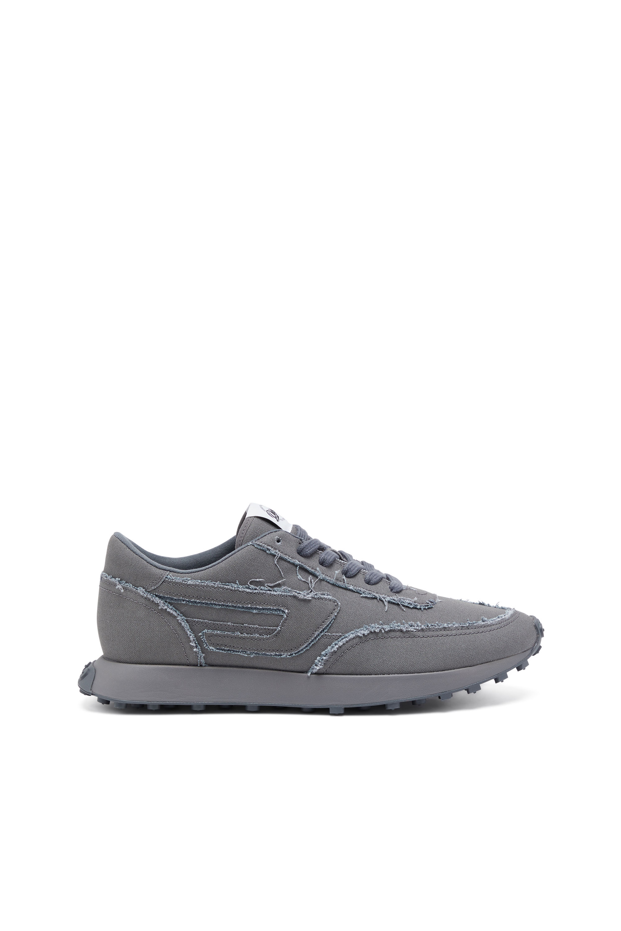Diesel - S-RACER LC, Man's S-Racer Lc - Canvas sneakers with frayed edges in Grey - 1