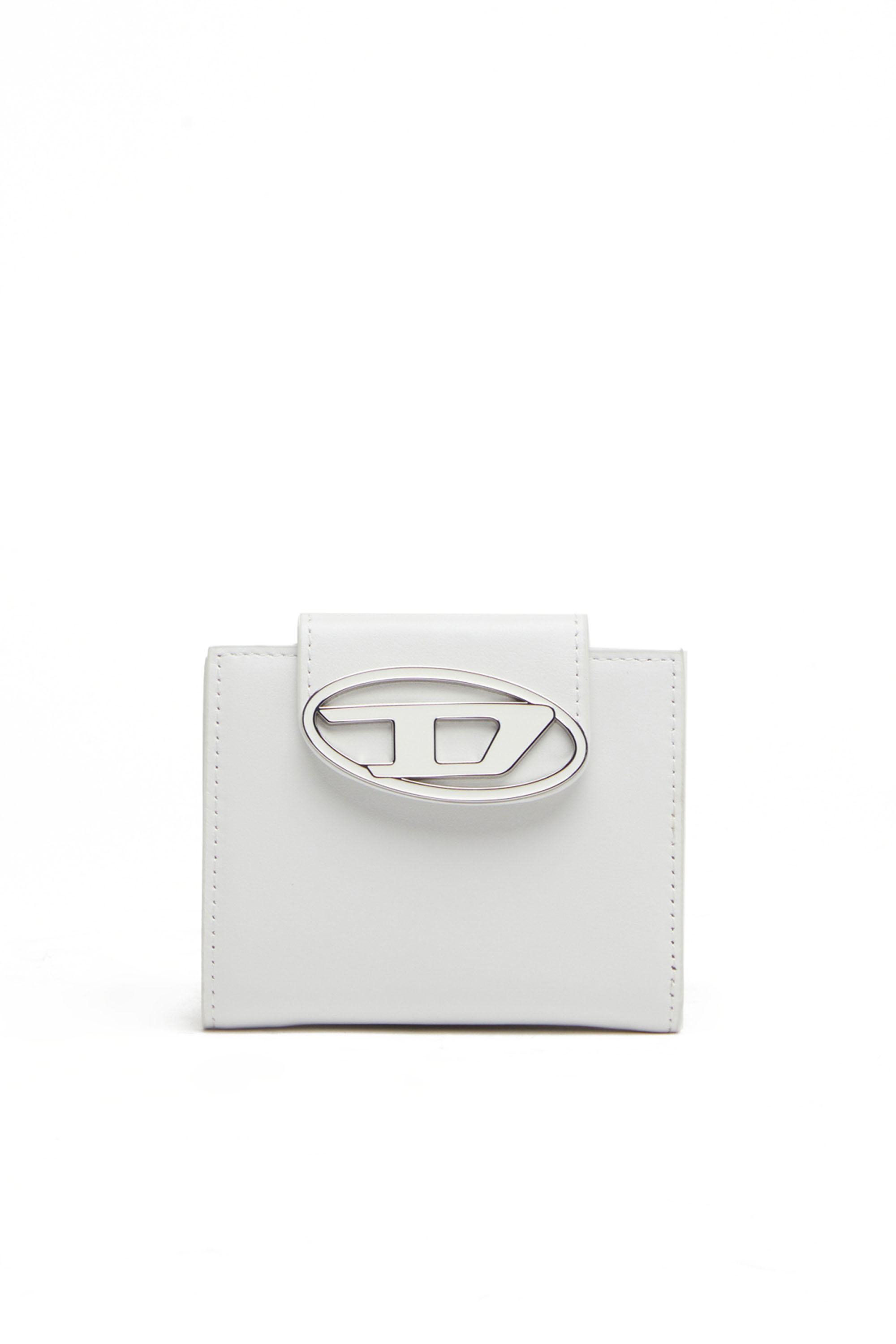 Diesel - CAMILLE, Woman's Wallet in nappa leather with logo plaque in White - 1