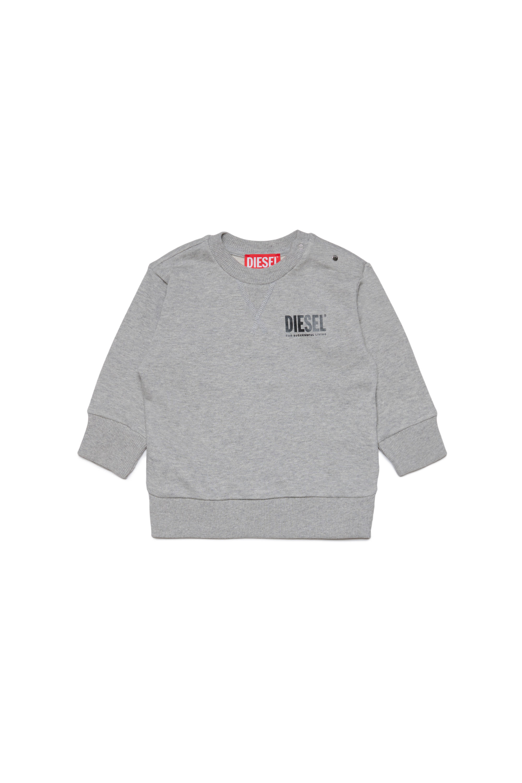 Diesel - SNARRIB, Unisex's Cotton sweatshirt with logo print in Grey - 1
