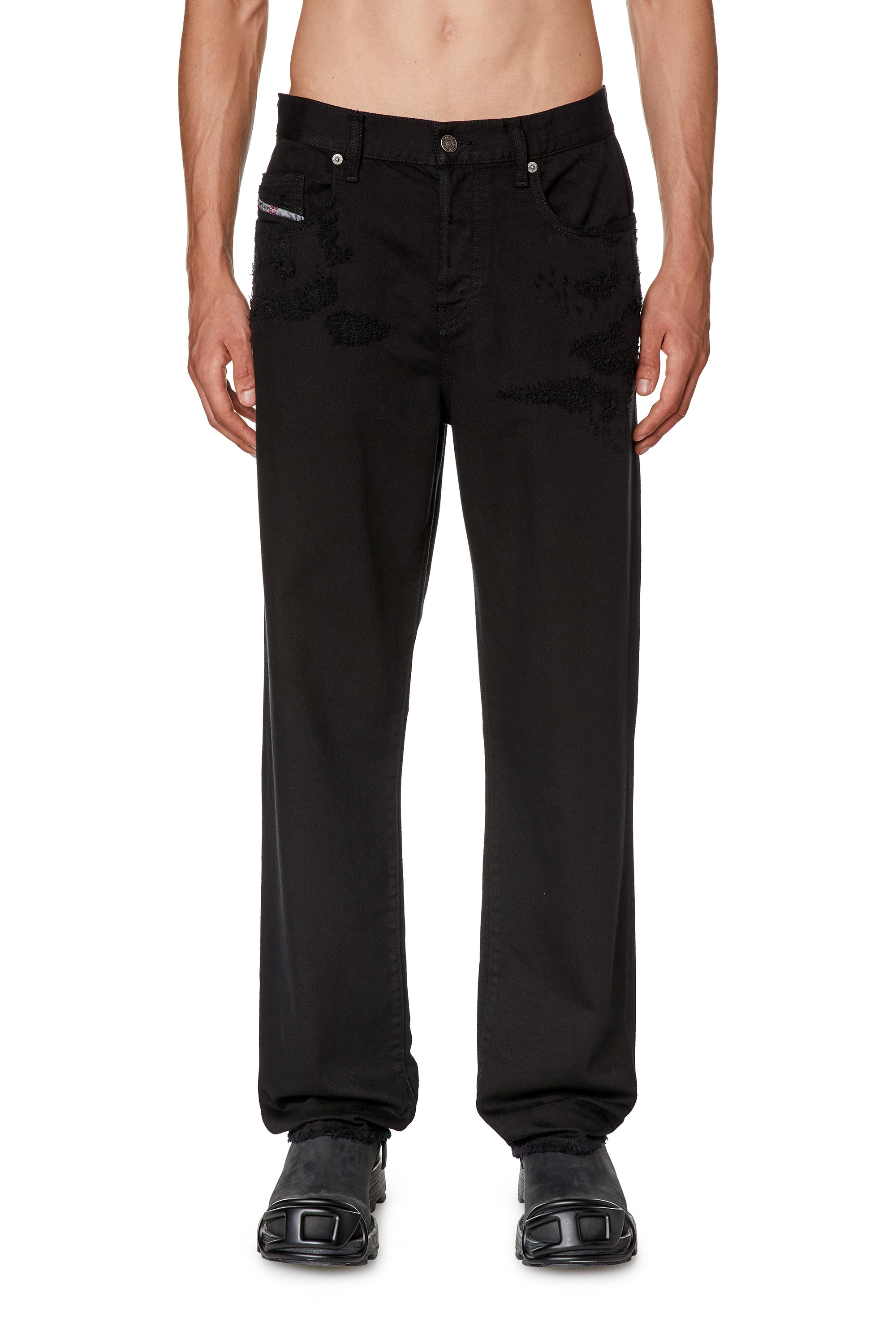 Diesel - Straight Jeans 2020 D-Viker 068HJ, Man's Straight Jeans - 2020 D-Viker in Black/Dark grey - 1