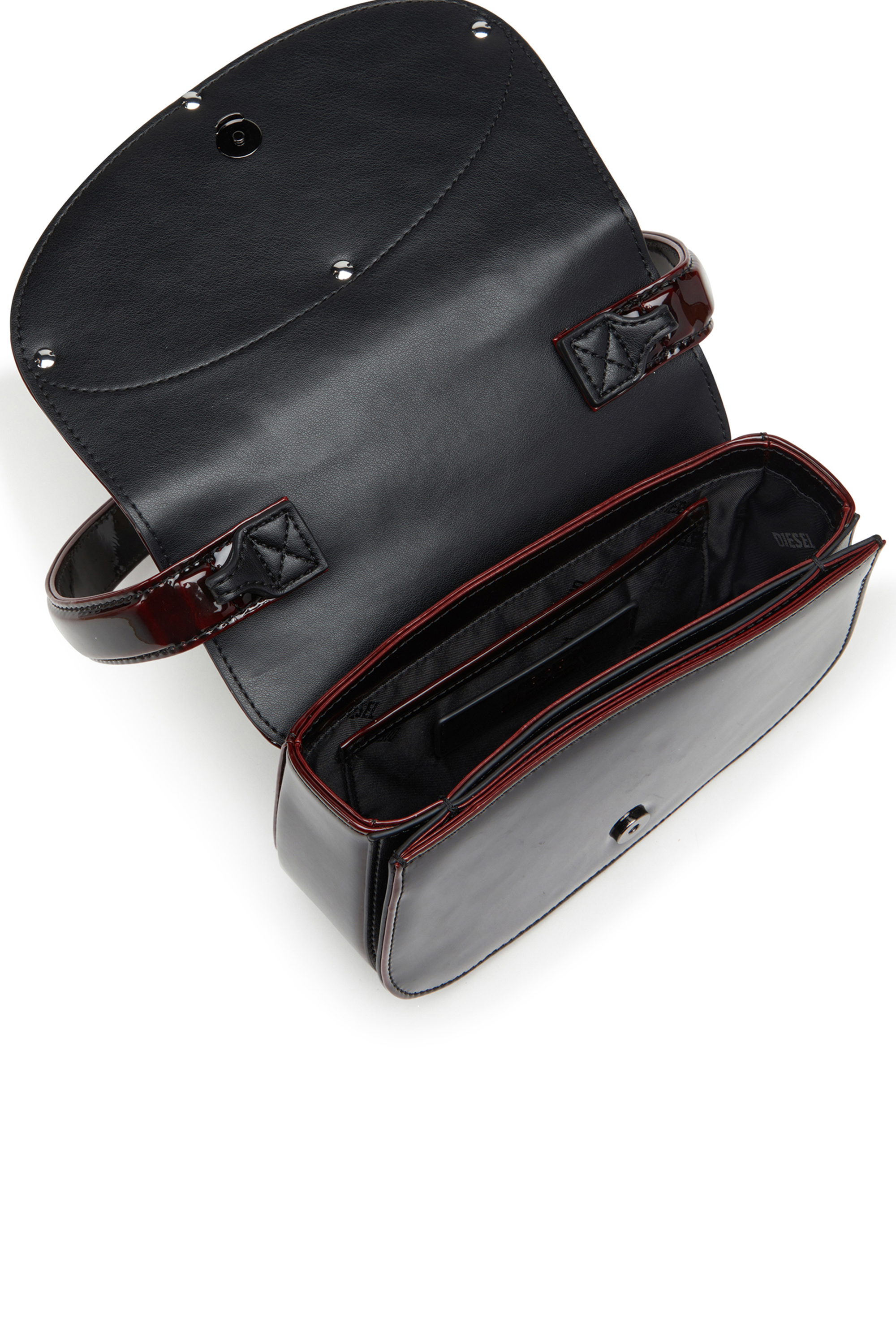 Diesel - 1DR, Woman's Iconic 1DR bag in liquid PU in Burgundy - 4
