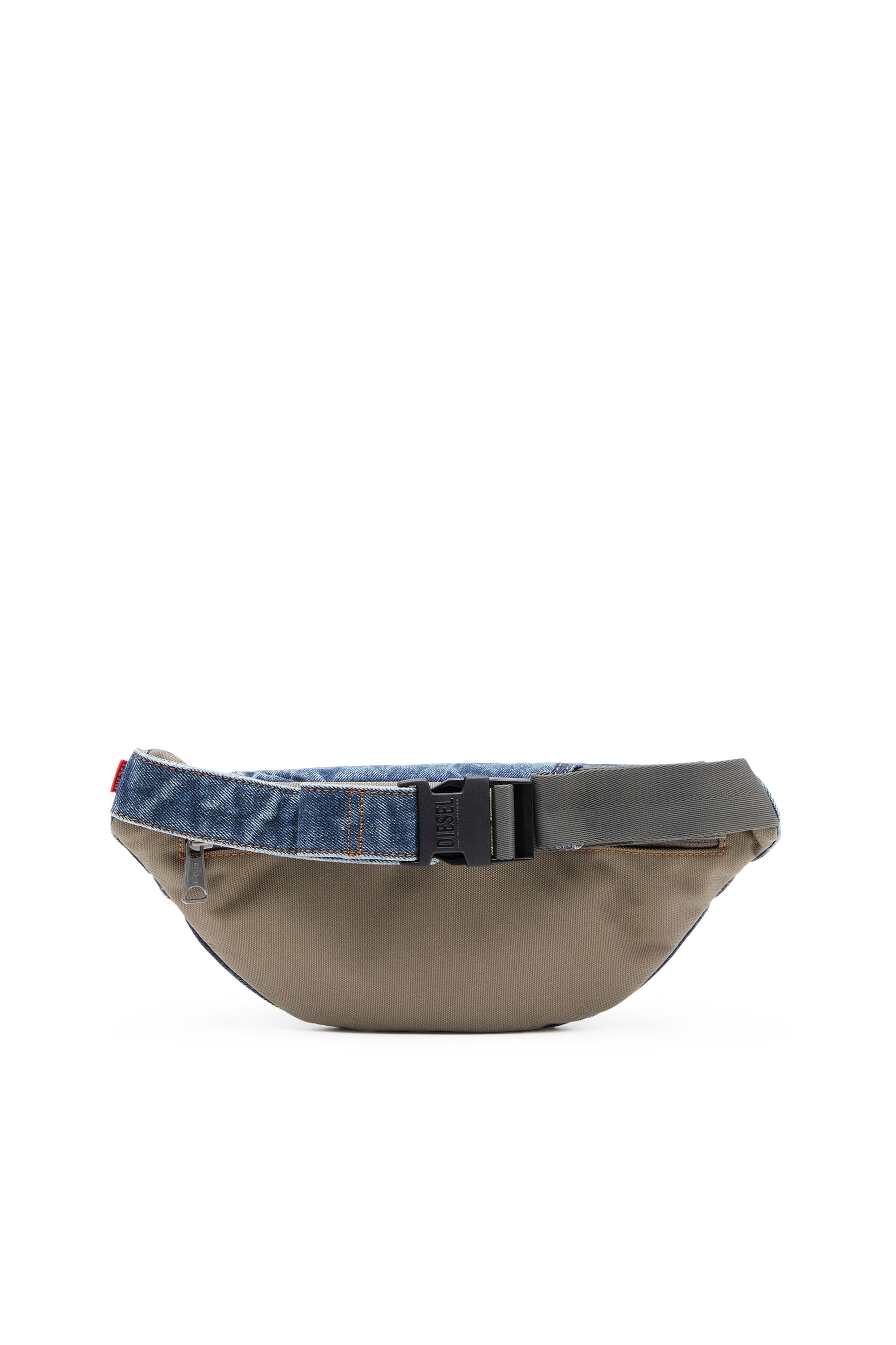 Diesel - RAVE BELTBAG, Man's Rave Beltbag - Denim belt bag with frayed logo in Blue - 2
